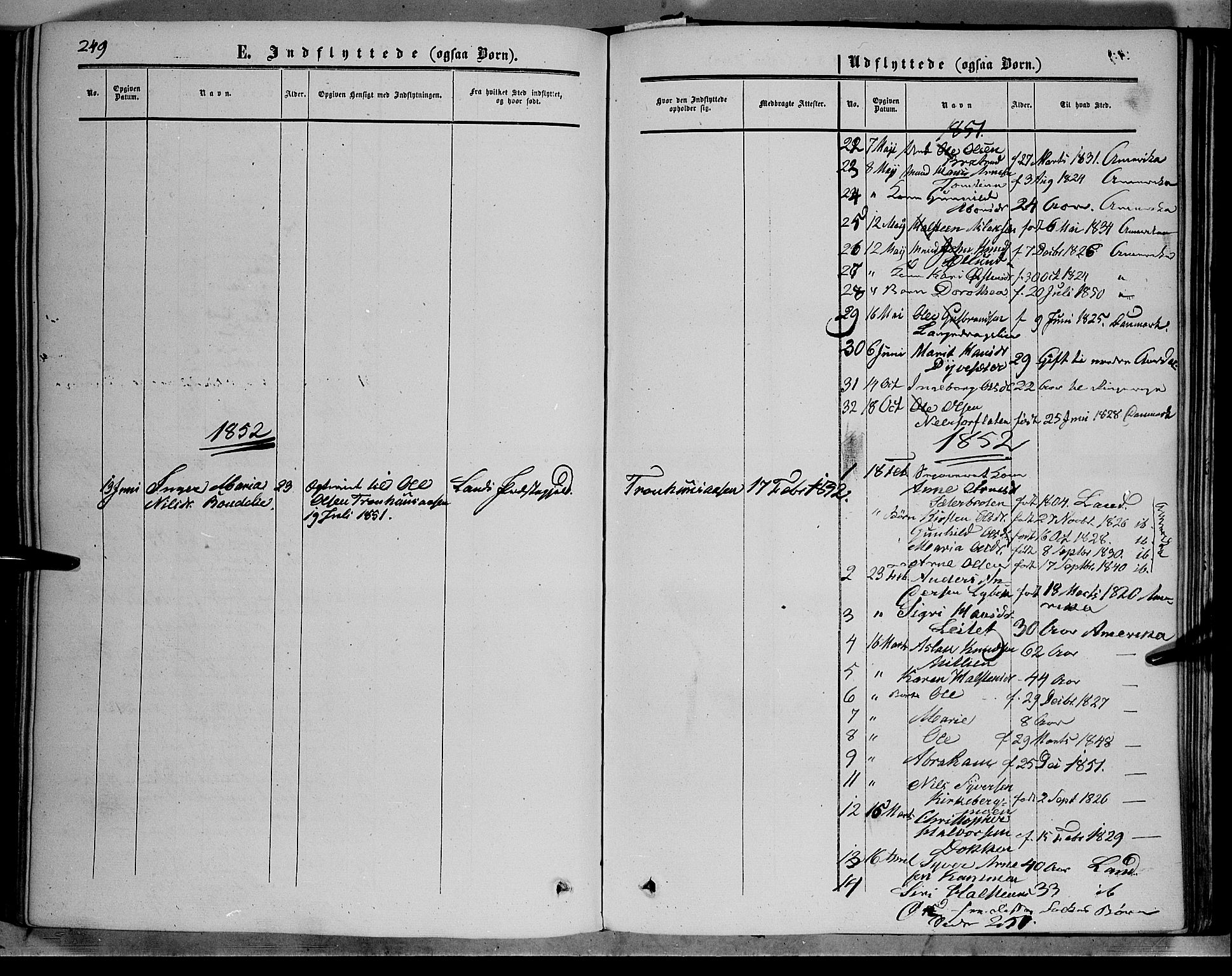 Sør-Aurdal prestekontor, SAH/PREST-128/H/Ha/Haa/L0005: Parish register (official) no. 5, 1849-1876, p. 249