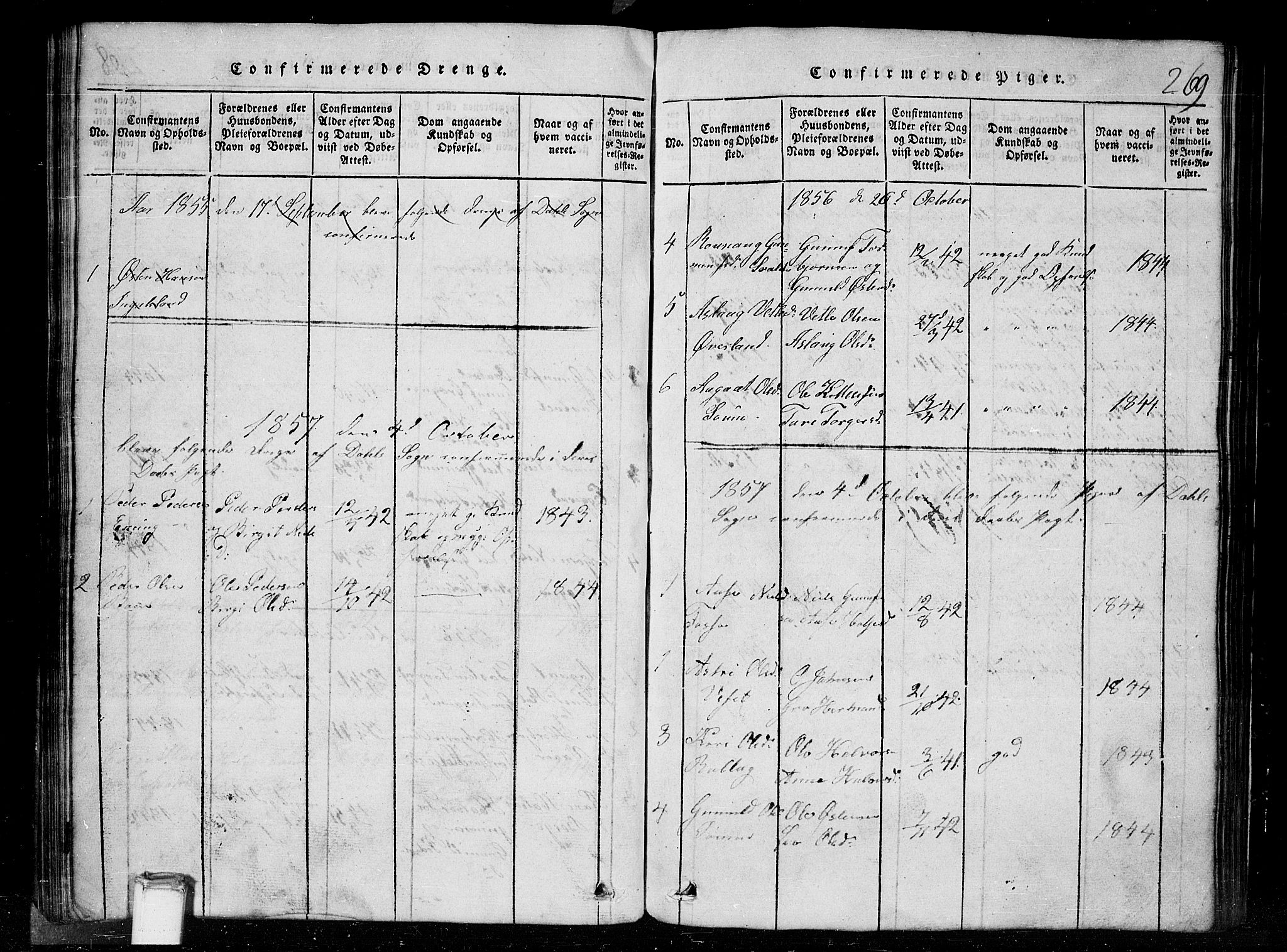 Tinn kirkebøker, AV/SAKO-A-308/G/Gc/L0001: Parish register (copy) no. III 1, 1815-1879, p. 269