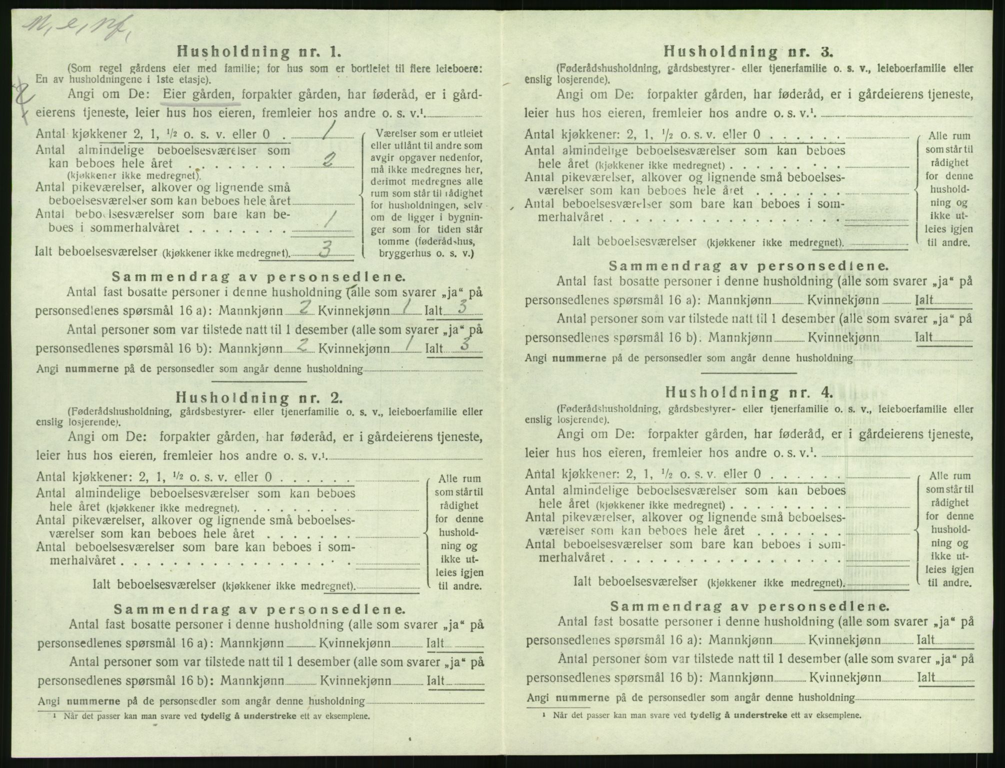 SAK, 1920 census for Øyestad, 1920, p. 1569