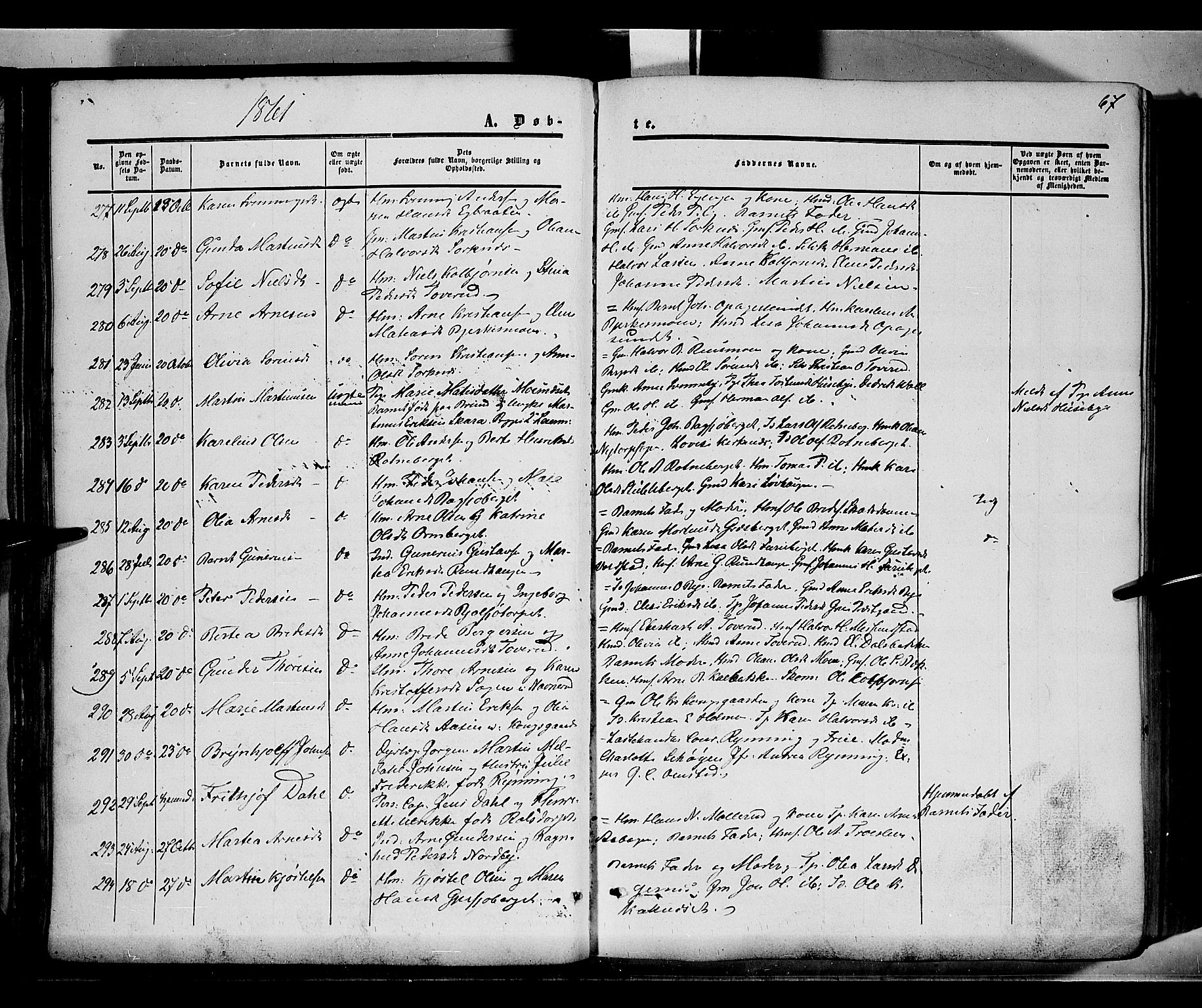 Grue prestekontor, SAH/PREST-036/H/Ha/Haa/L0009: Parish register (official) no. 9, 1859-1863, p. 67