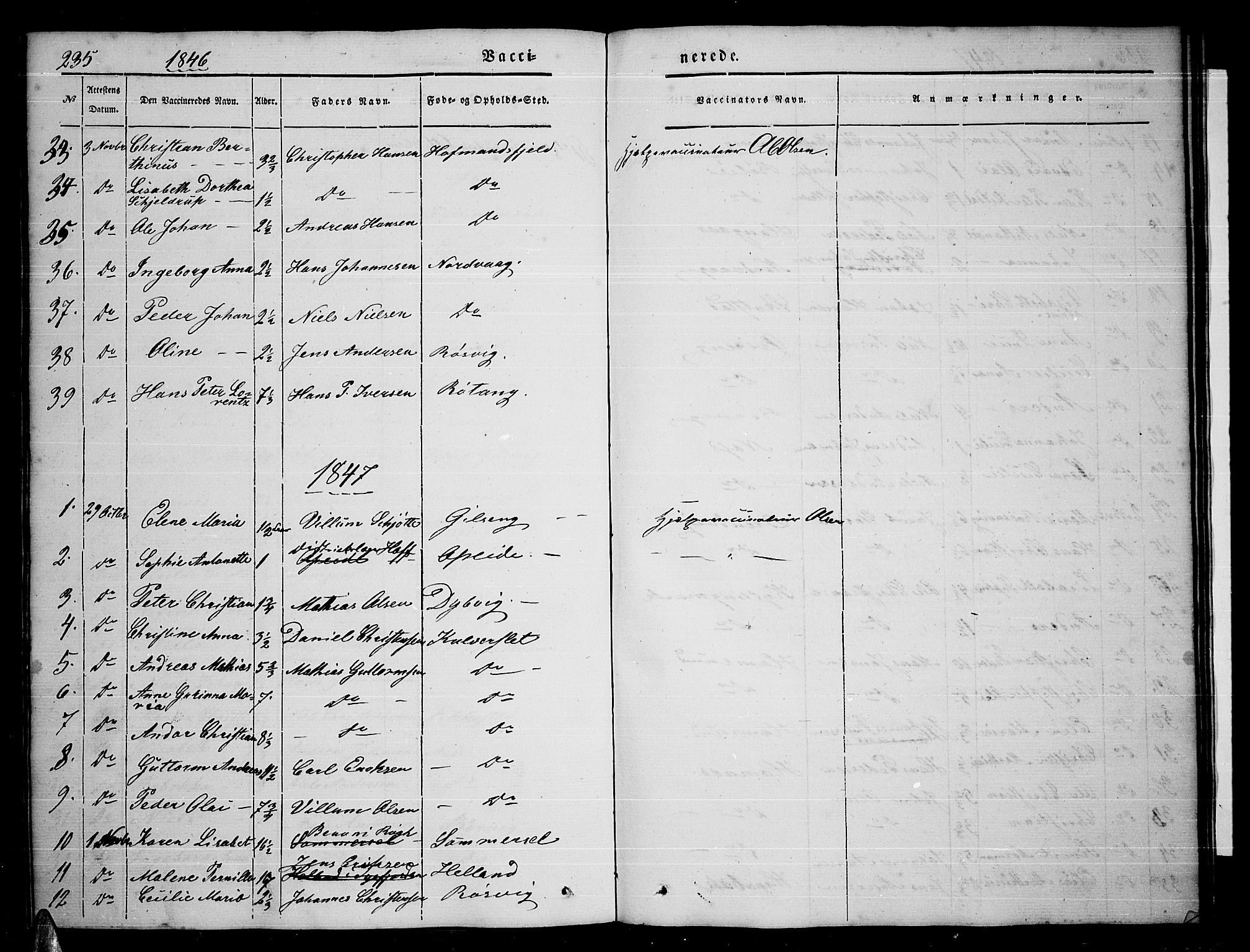 Ministerialprotokoller, klokkerbøker og fødselsregistre - Nordland, AV/SAT-A-1459/859/L0856: Parish register (copy) no. 859C02, 1843-1854, p. 235