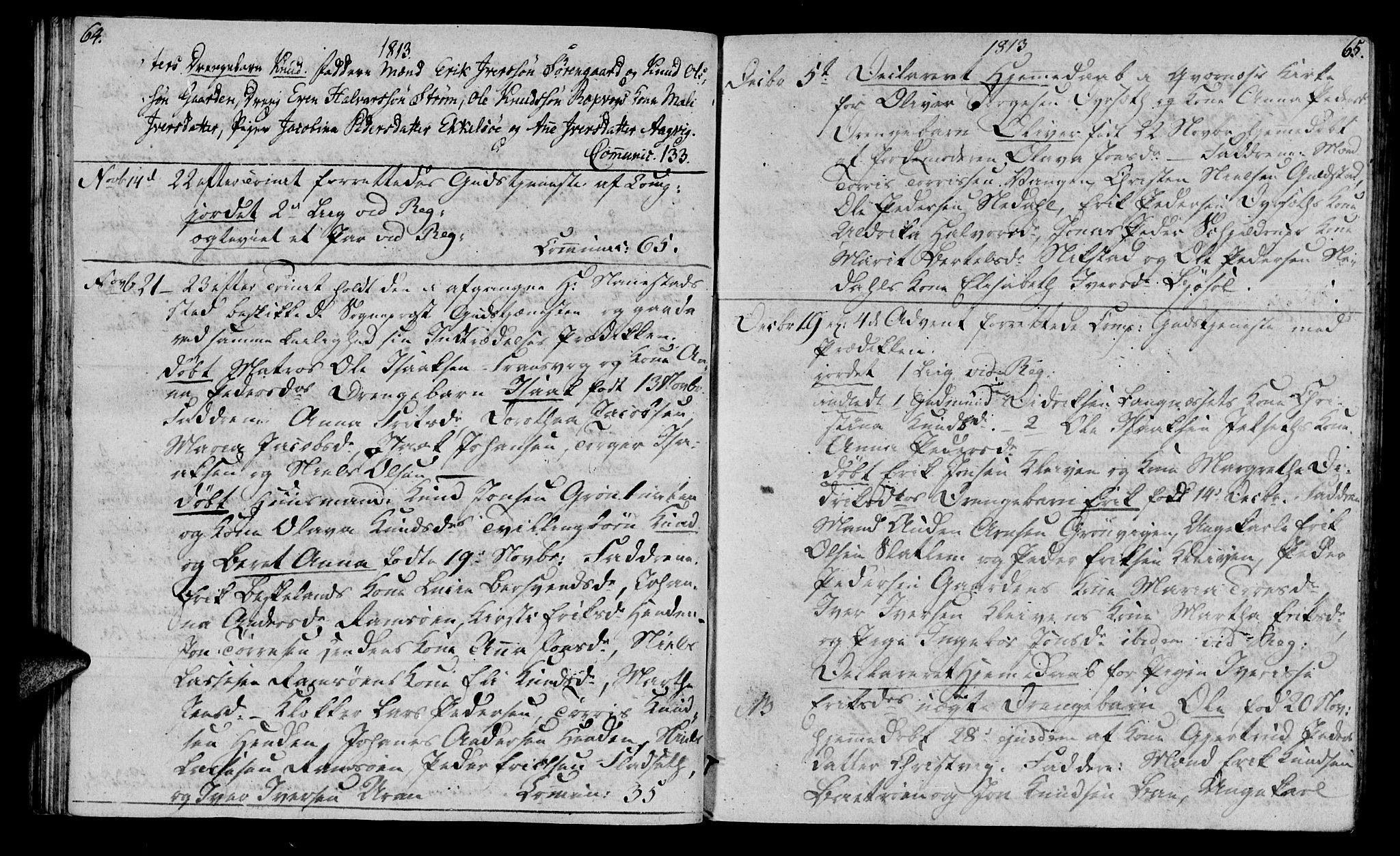 Ministerialprotokoller, klokkerbøker og fødselsregistre - Møre og Romsdal, AV/SAT-A-1454/569/L0817: Parish register (official) no. 569A03, 1805-1819, p. 64-65