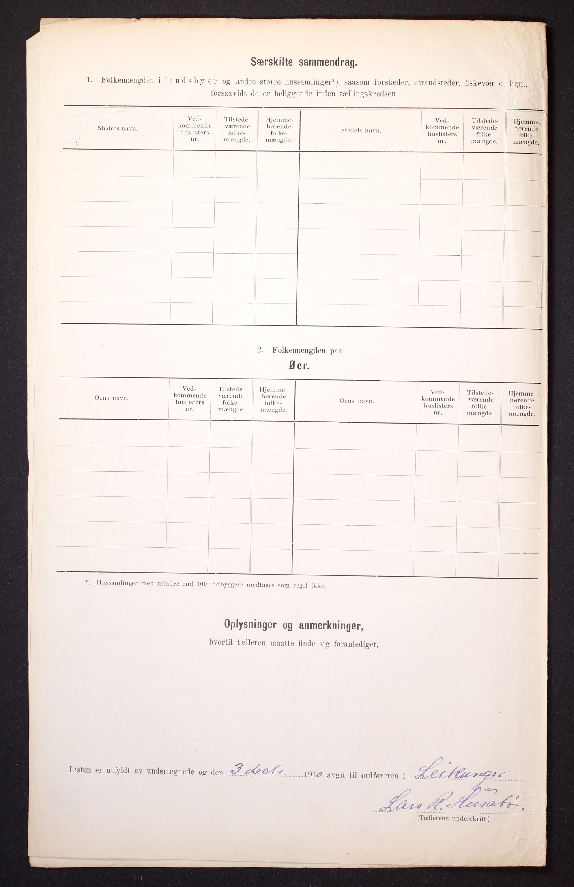 RA, 1910 census for Leikanger, 1910, p. 12