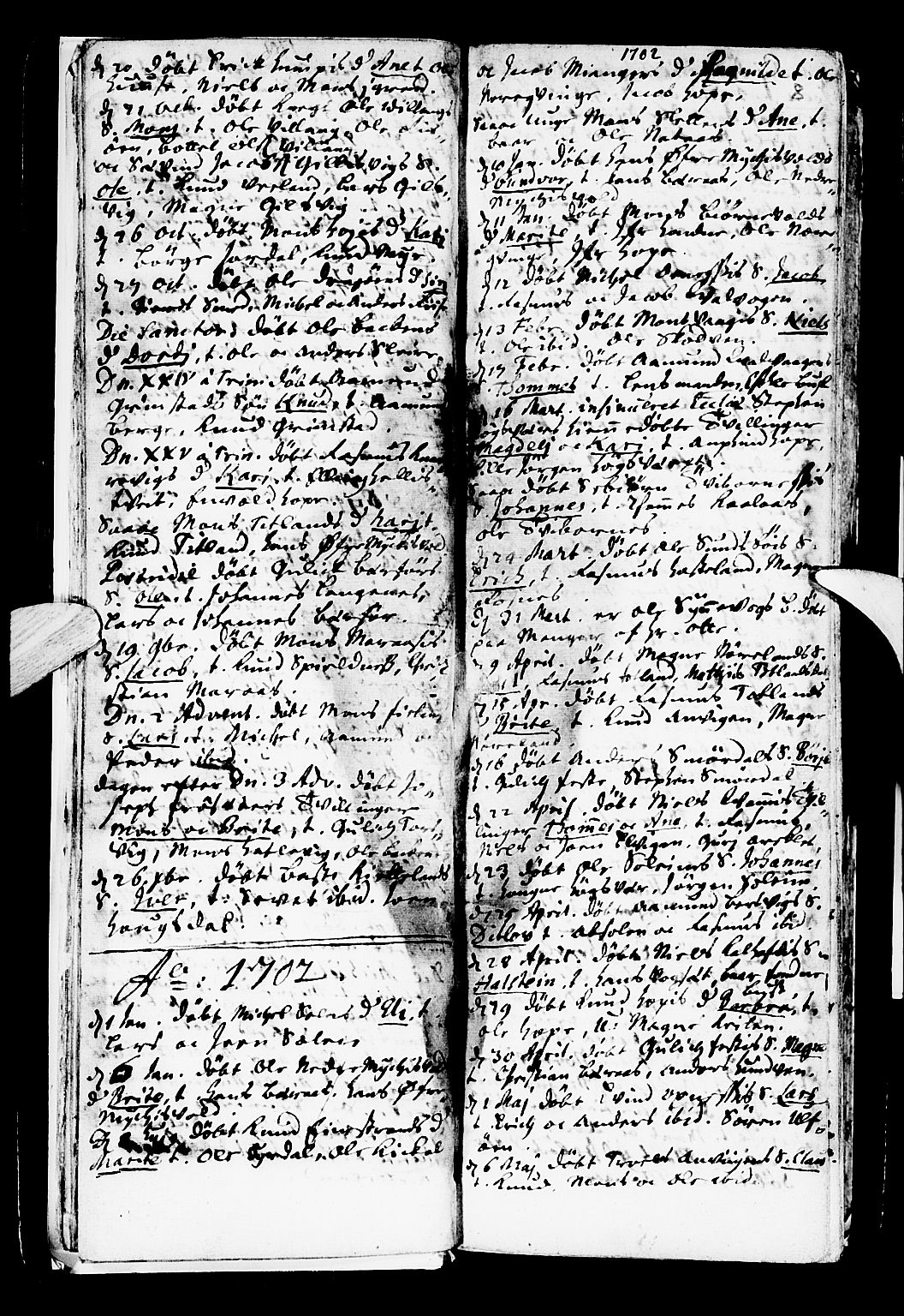 Lindås Sokneprestembete, AV/SAB-A-76701/H/Haa/Haaa/L0001: Parish register (official) no. A 1, 1699-1746, p. 8