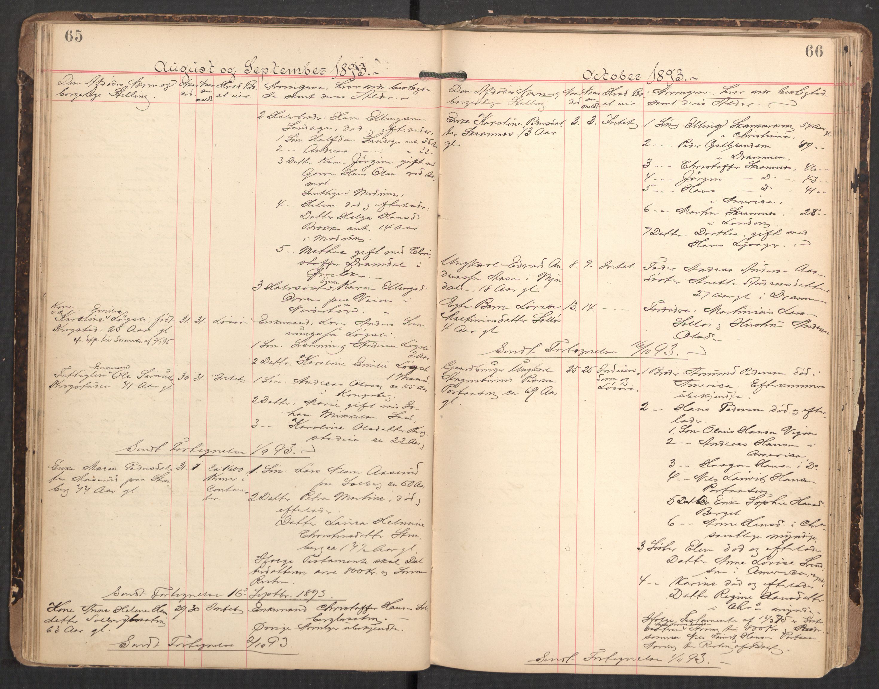 Nedre Eiker lensmannskontor, AV/SAKO-A-530/H/Ha/L0001: Dødsfallsprotokoll, 1887-1915, p. 65-66