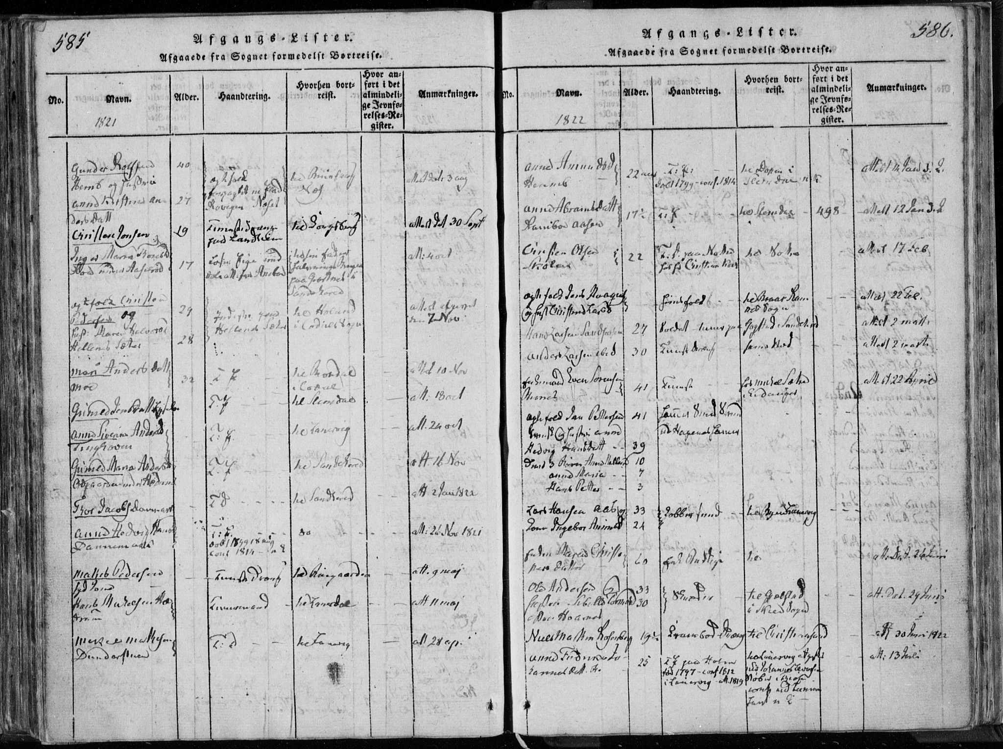 Hedrum kirkebøker, SAKO/A-344/F/Fa/L0004: Parish register (official) no. I 4, 1817-1835, p. 585-586