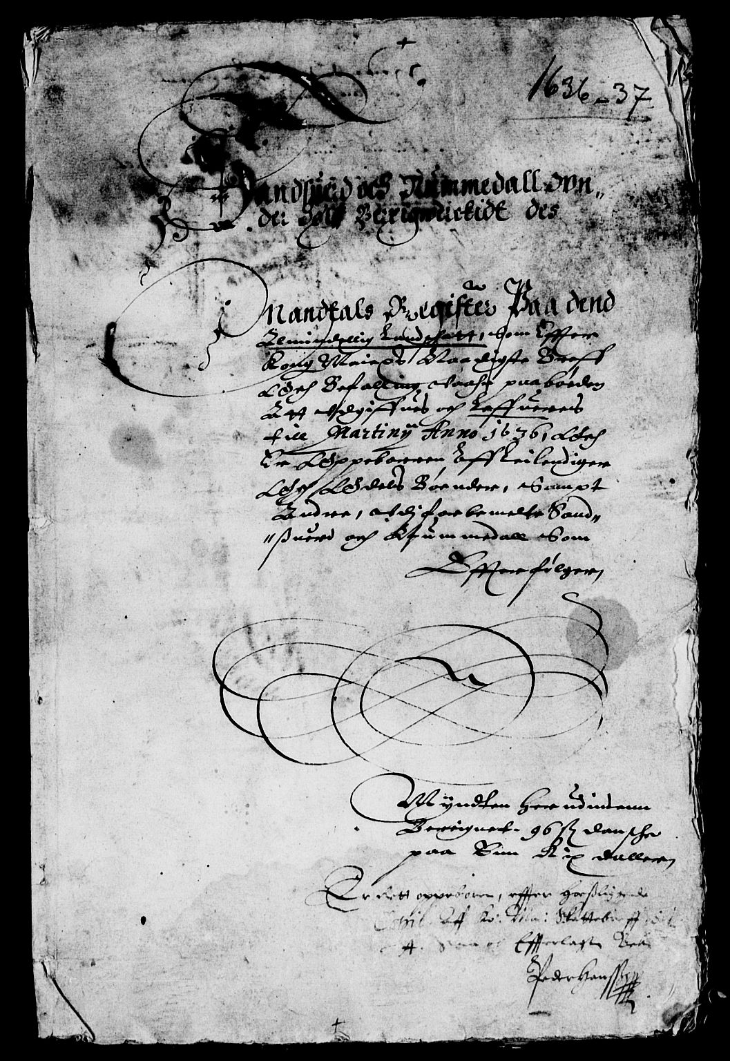 Rentekammeret inntil 1814, Reviderte regnskaper, Lensregnskaper, AV/RA-EA-5023/R/Rb/Rbn/L0001: Numedal og Sandsvær len, 1628-1638