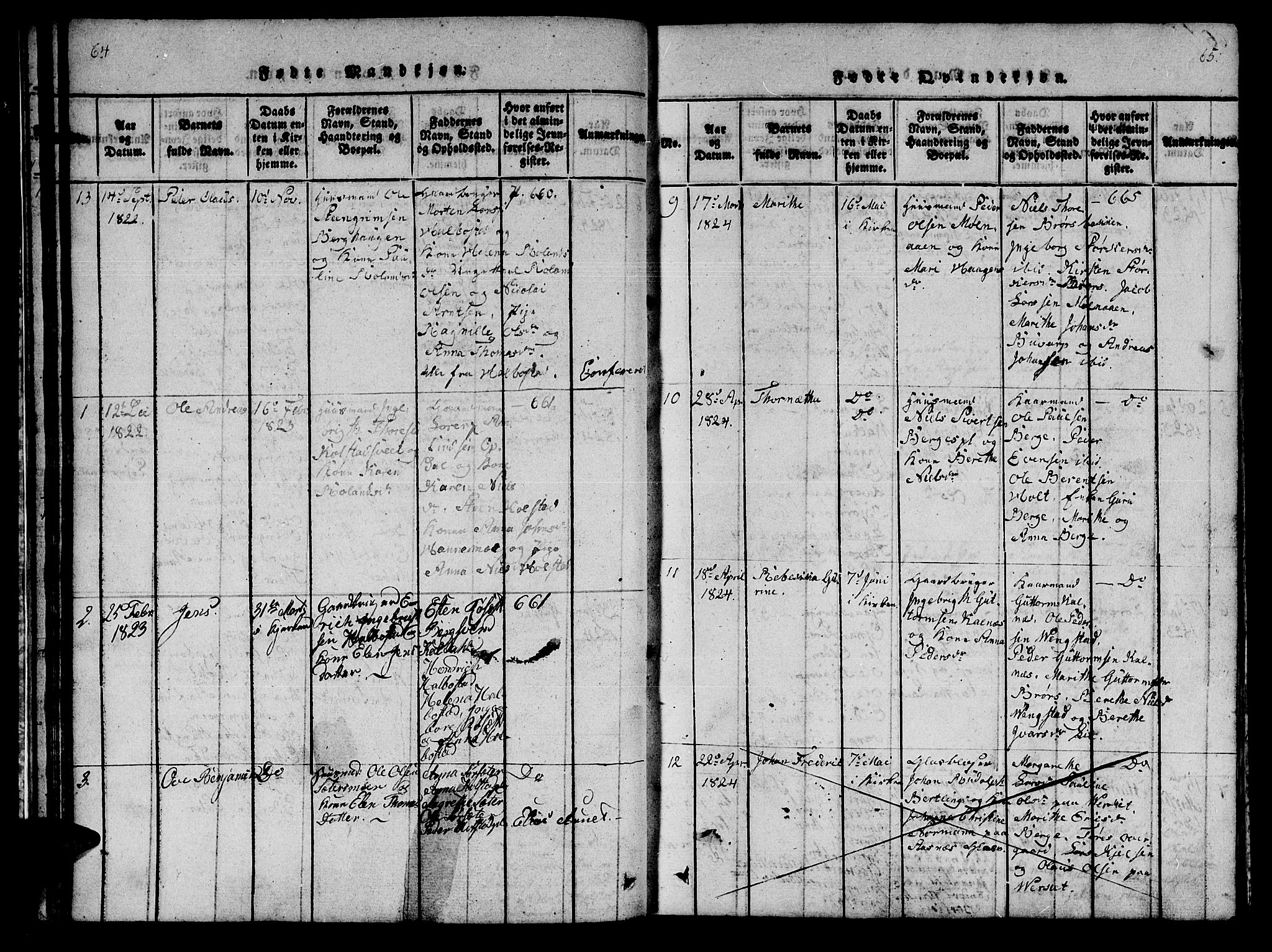 Ministerialprotokoller, klokkerbøker og fødselsregistre - Nord-Trøndelag, SAT/A-1458/742/L0411: Parish register (copy) no. 742C02, 1817-1825, p. 64-65