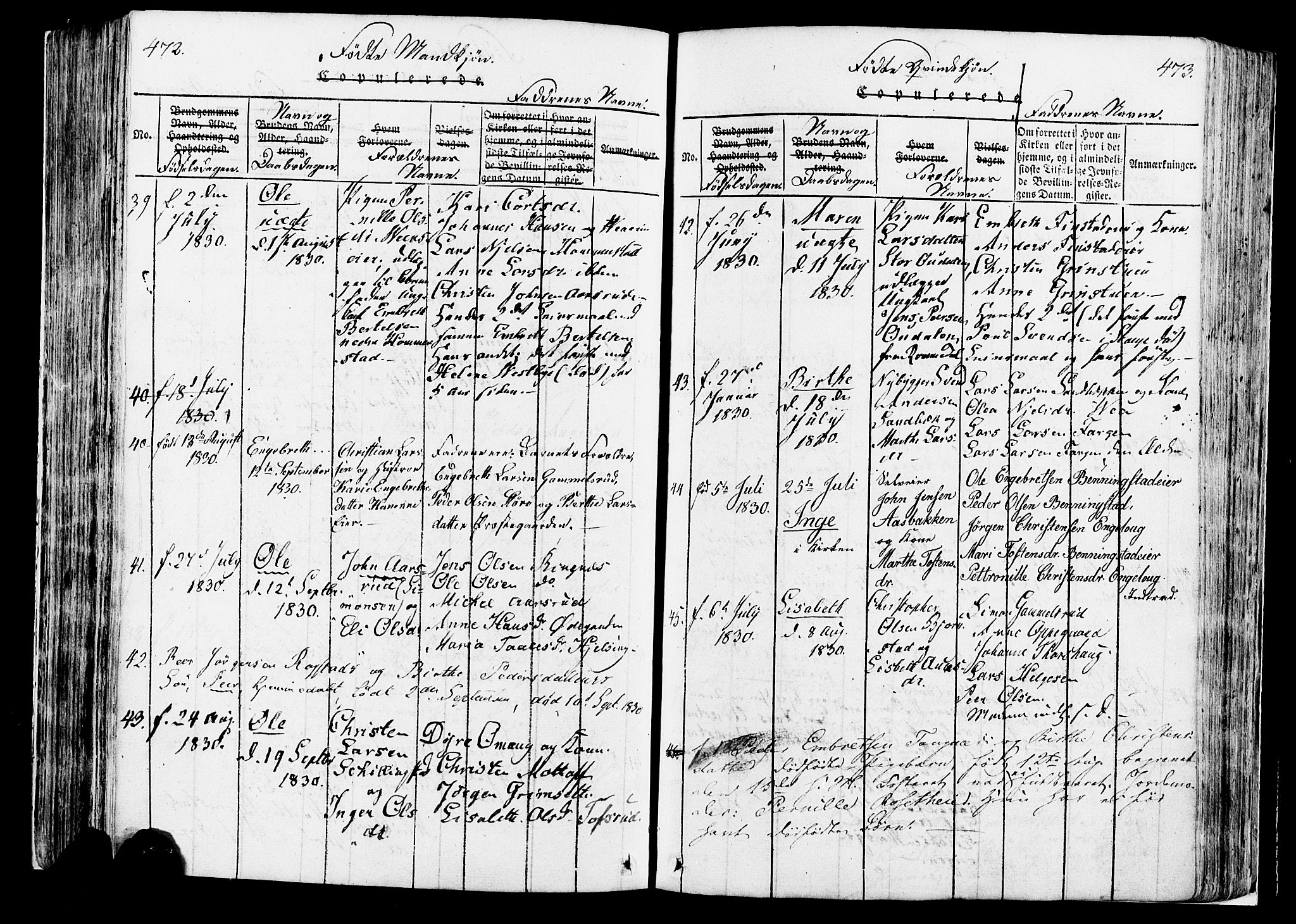 Løten prestekontor, SAH/PREST-022/K/Ka/L0005: Parish register (official) no. 5, 1814-1832, p. 472-473