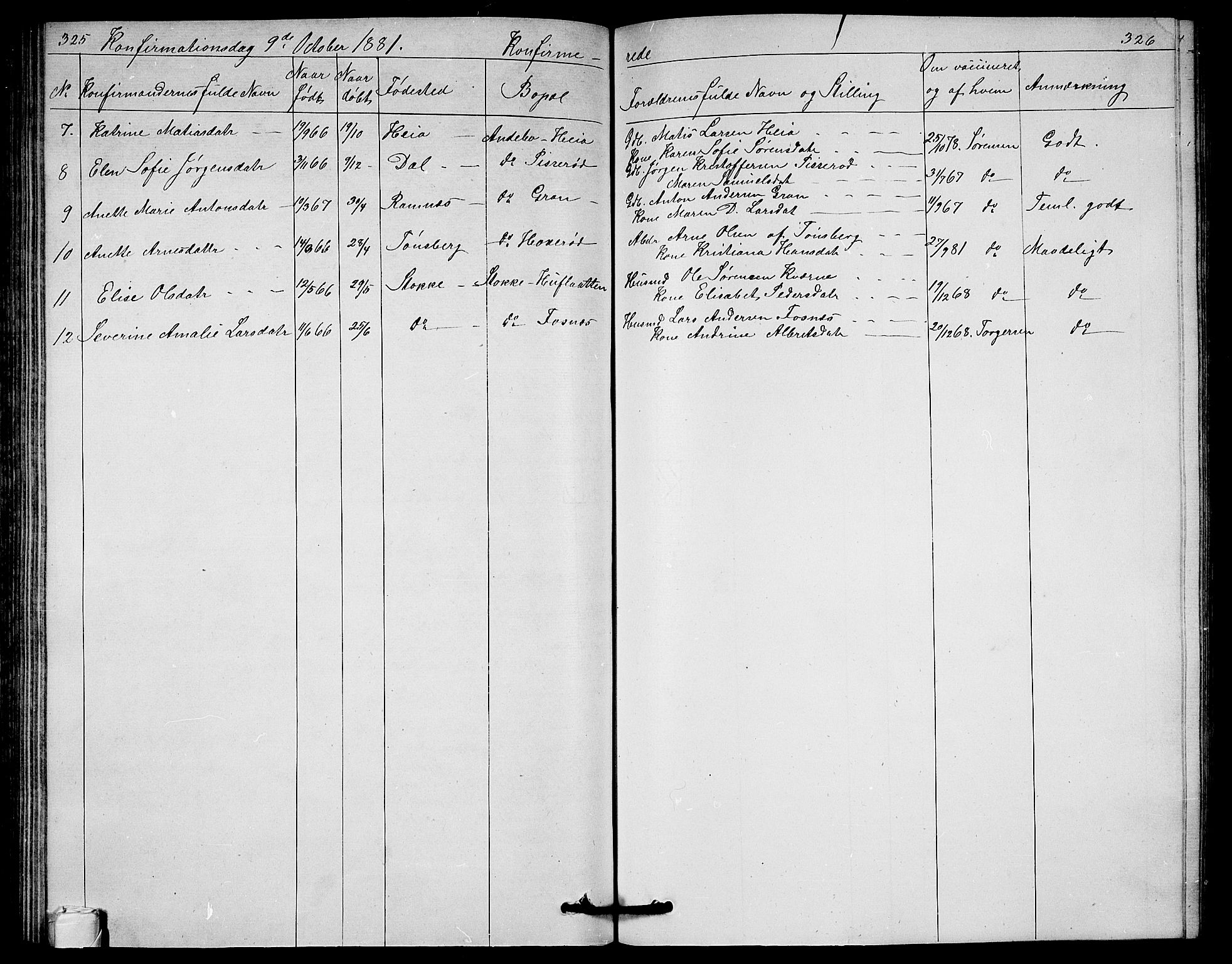 Andebu kirkebøker, AV/SAKO-A-336/G/Ga/L0004: Parish register (copy) no. I 4, 1868-1882, p. 325-326