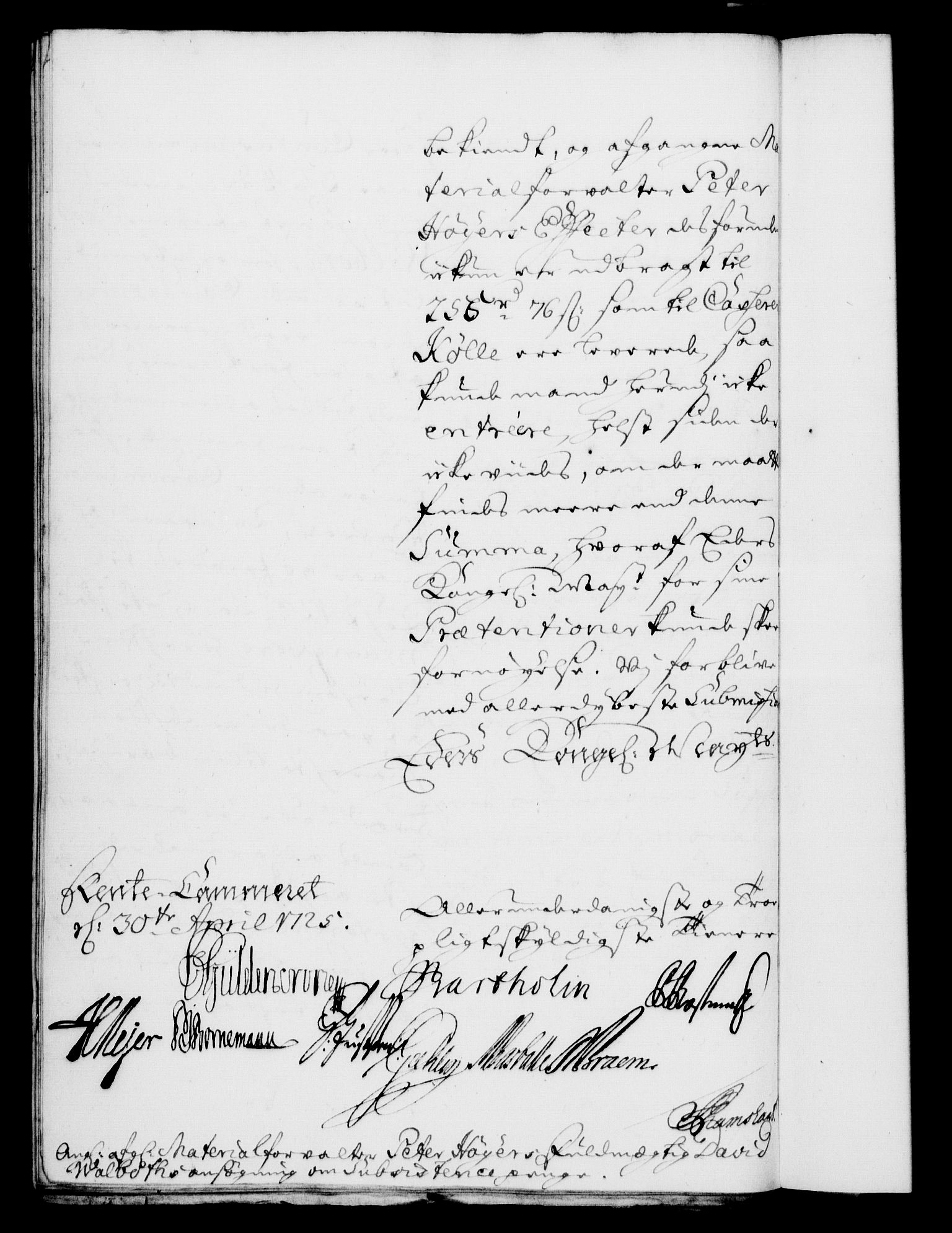 Rentekammeret, Kammerkanselliet, RA/EA-3111/G/Gf/Gfa/L0008: Norsk relasjons- og resolusjonsprotokoll (merket RK 52.8), 1725, p. 357