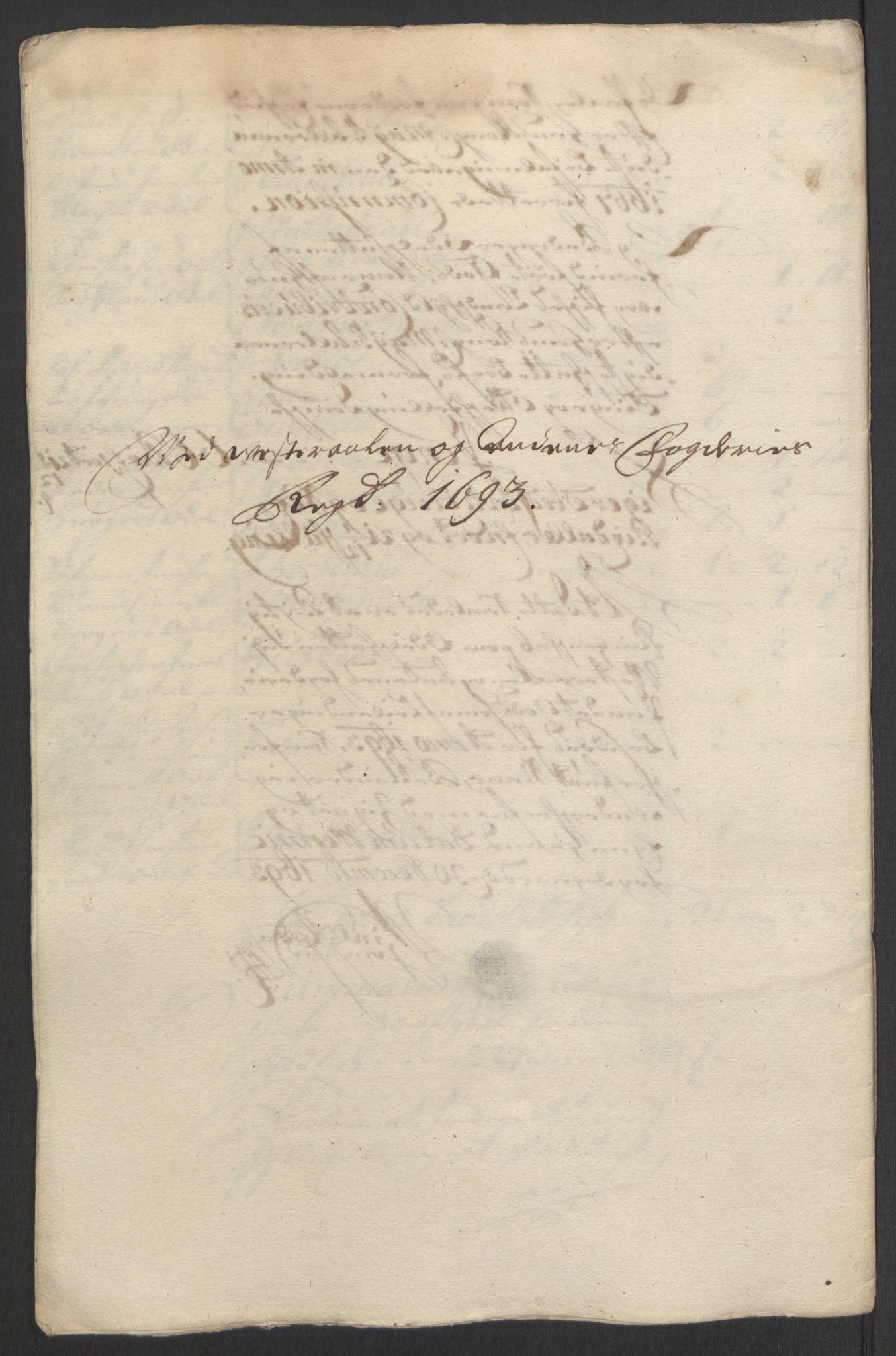 Rentekammeret inntil 1814, Reviderte regnskaper, Fogderegnskap, AV/RA-EA-4092/R67/L4676: Fogderegnskap Vesterålen, Andenes og Lofoten, 1691-1693, p. 273