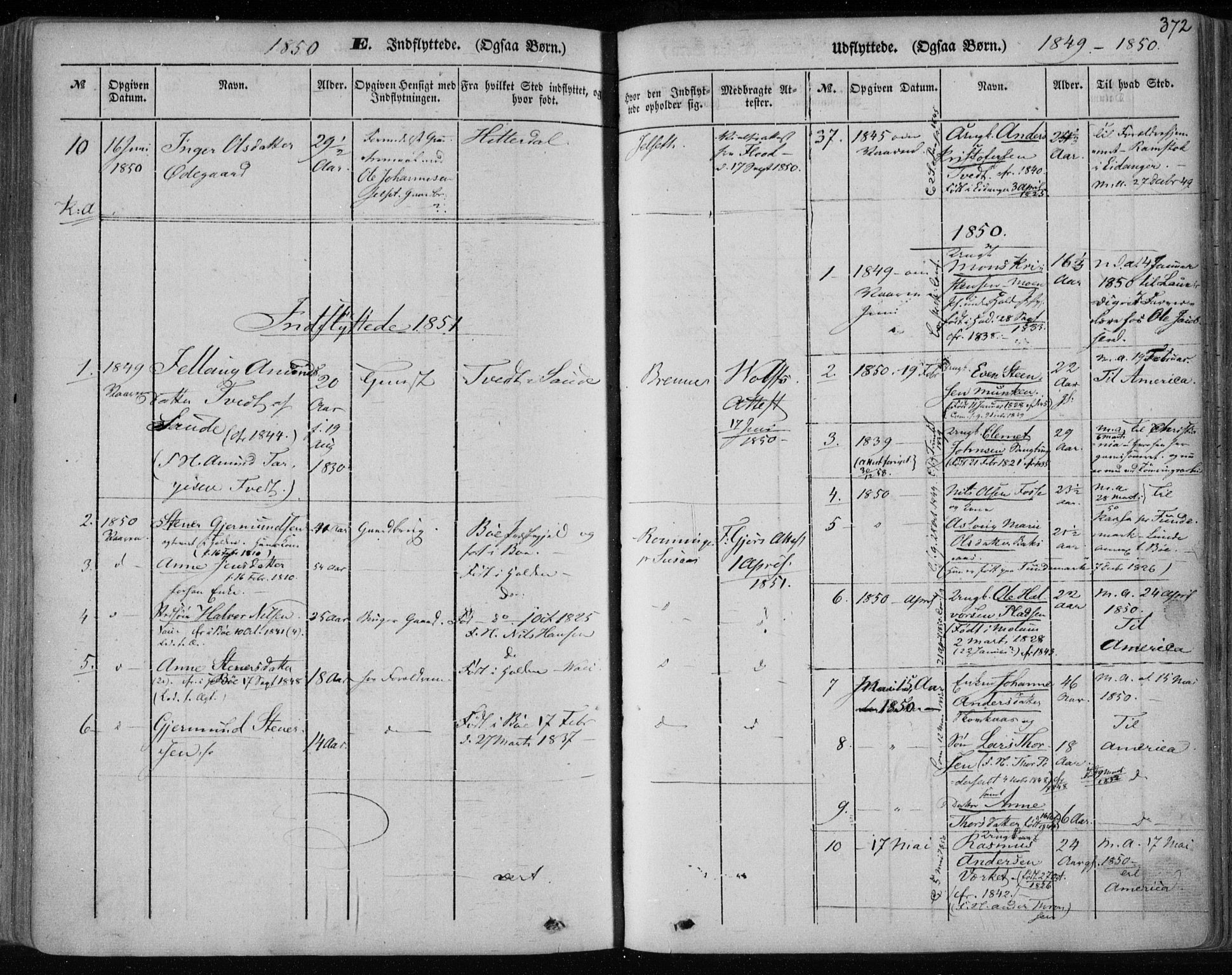 Holla kirkebøker, SAKO/A-272/F/Fa/L0005: Parish register (official) no. 5, 1849-1860, p. 372
