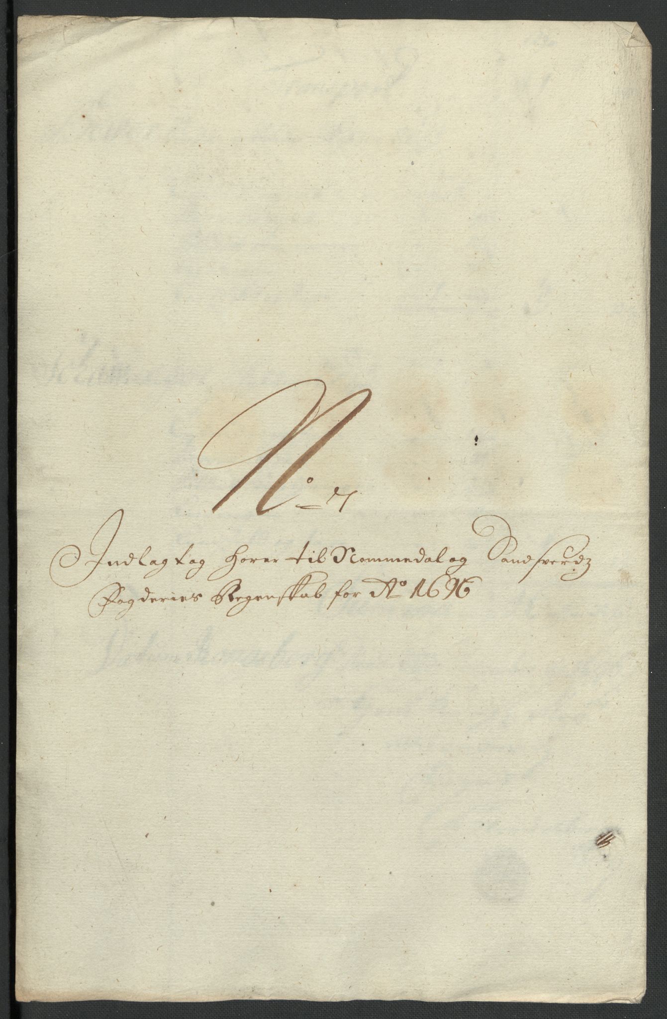 Rentekammeret inntil 1814, Reviderte regnskaper, Fogderegnskap, RA/EA-4092/R24/L1576: Fogderegnskap Numedal og Sandsvær, 1696-1697, p. 335