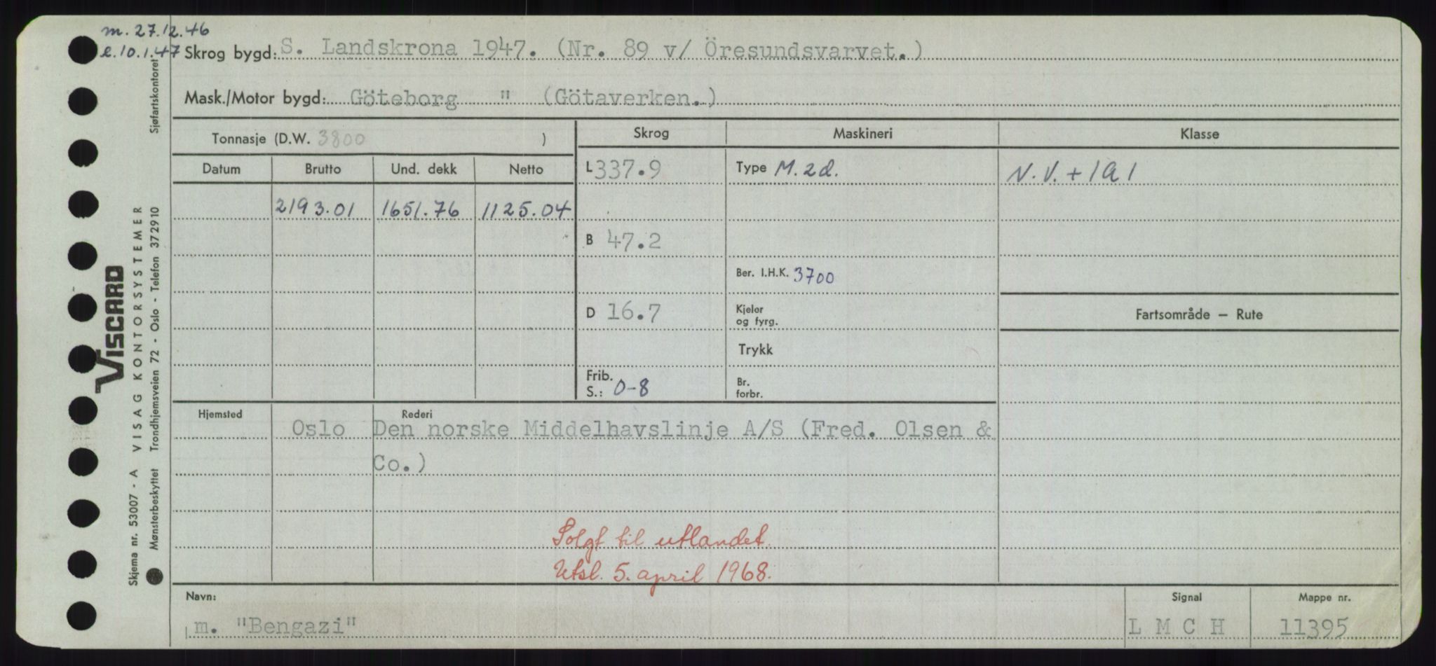 Sjøfartsdirektoratet med forløpere, Skipsmålingen, RA/S-1627/H/Hd/L0003: Fartøy, B-Bev, p. 611