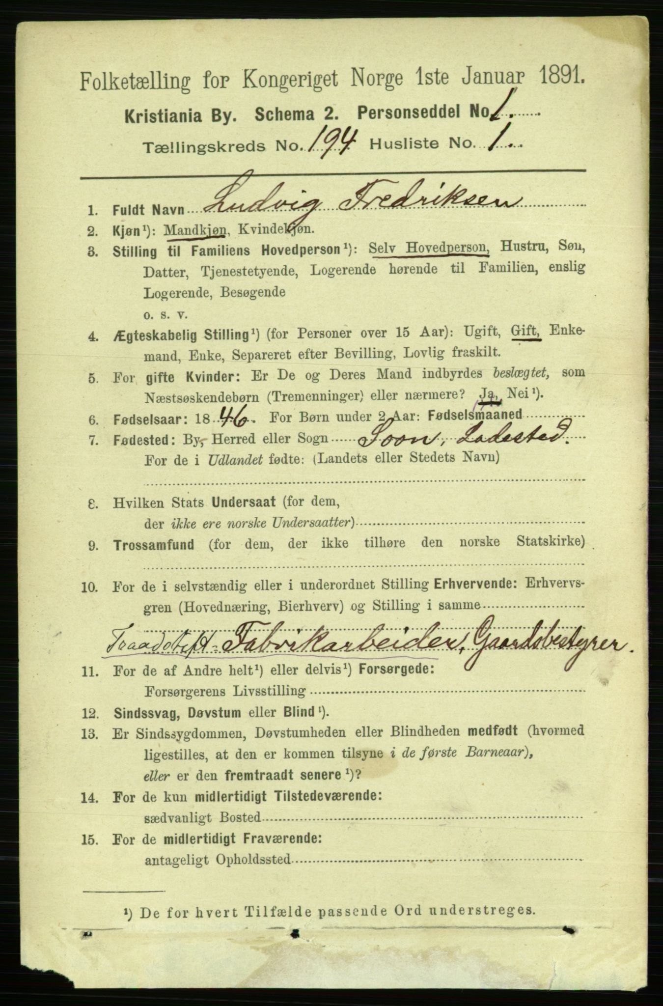 RA, 1891 census for 0301 Kristiania, 1891, p. 116901