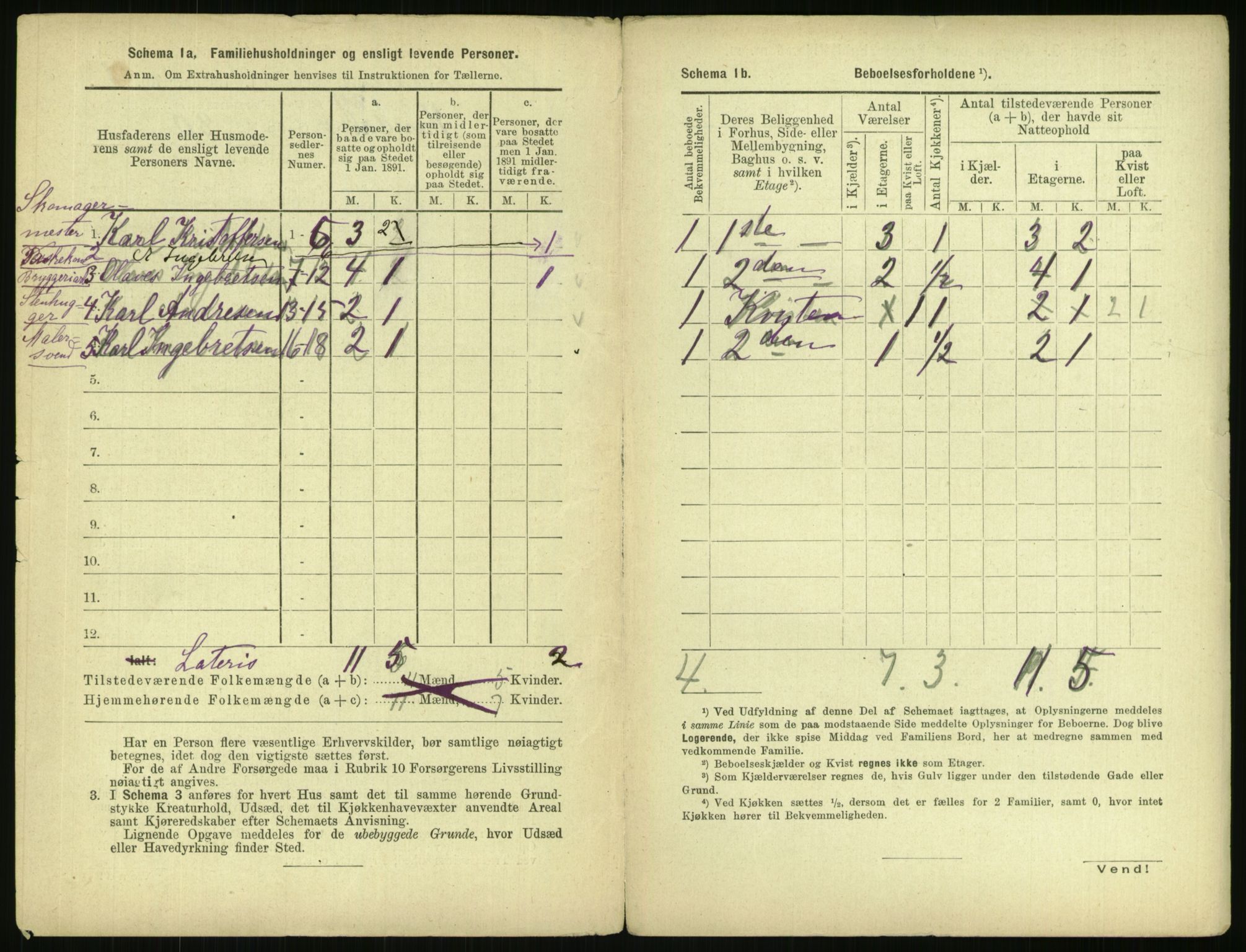 RA, 1891 census for 0301 Kristiania, 1891, p. 73404