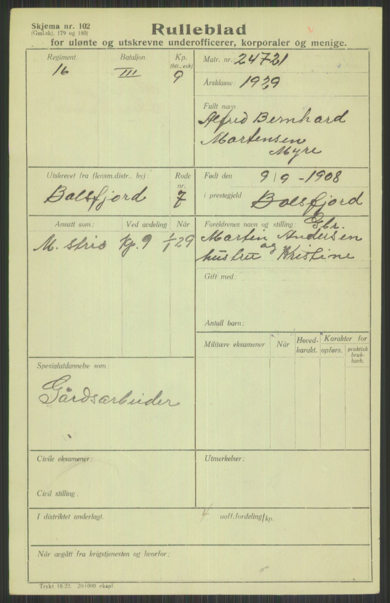 Forsvaret, Troms infanteriregiment nr. 16, AV/RA-RAFA-3146/P/Pa/L0013/0004: Rulleblad / Rulleblad for regimentets menige mannskaper, årsklasse 1929, 1929, p. 823