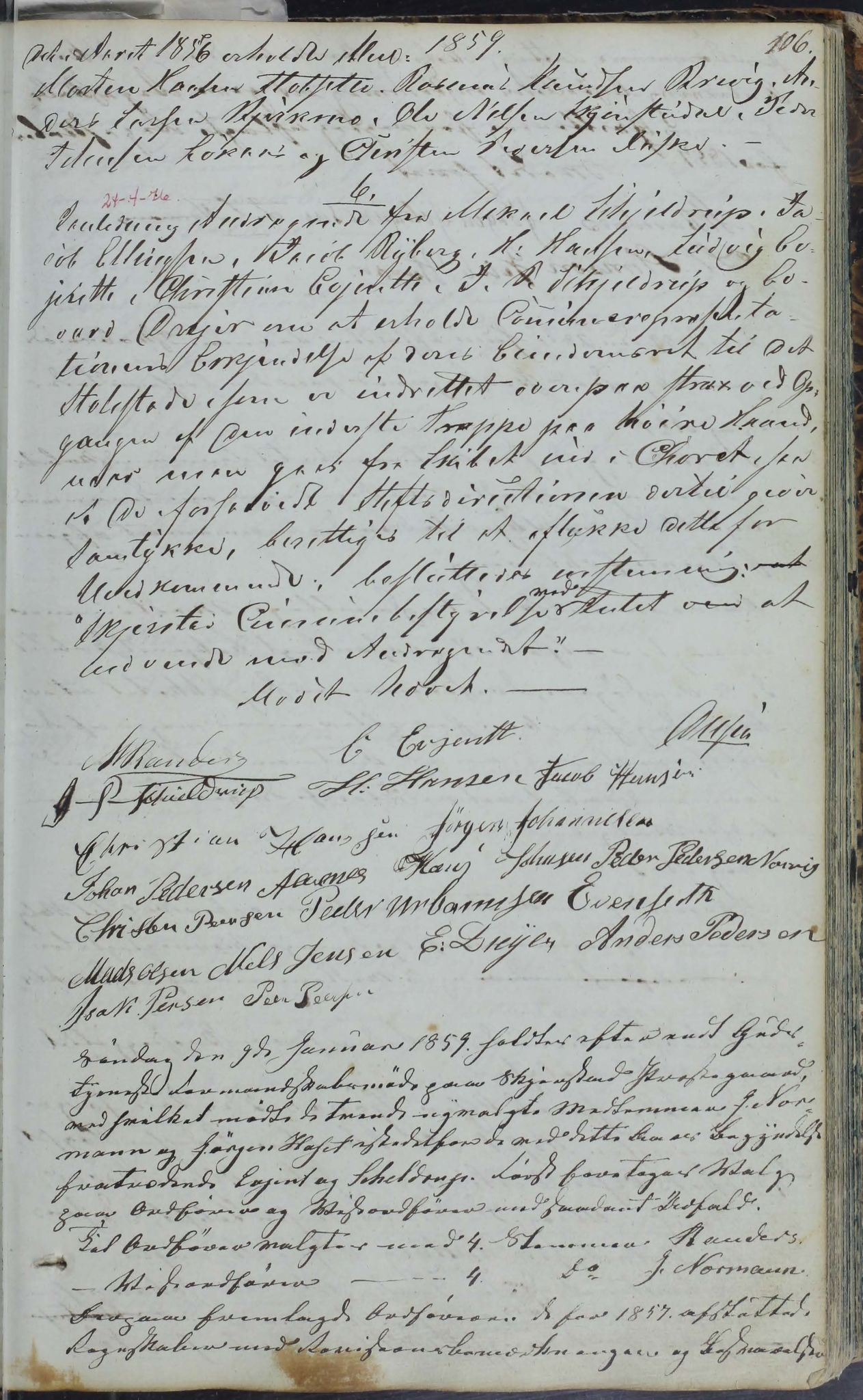 Skjerstad kommune. Formannskap, AIN/K-18421.150/100/L0001: Møtebok for Skjerstad formannskap, 1838-1876, p. 106