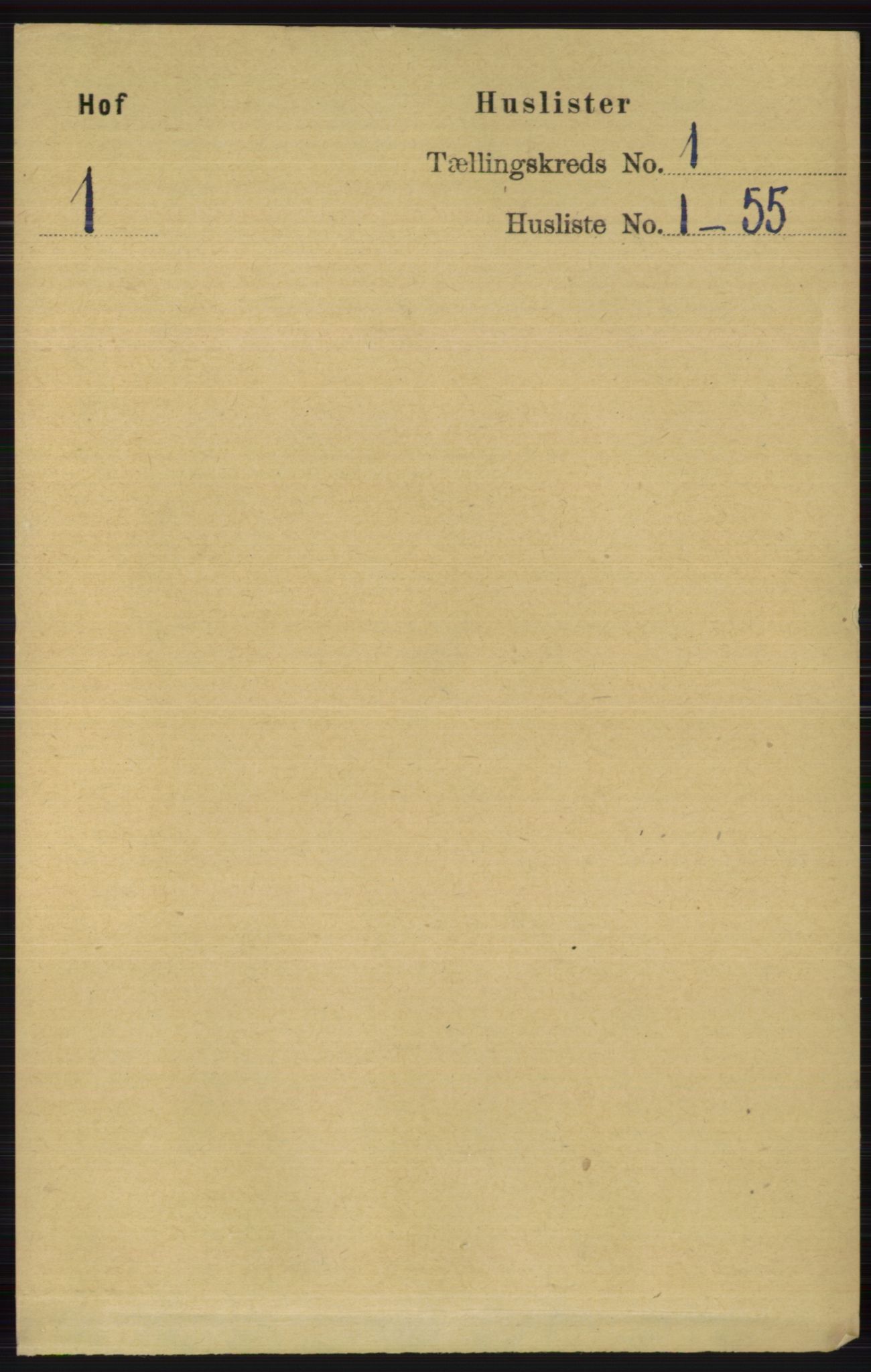 RA, 1891 census for 0714 Hof, 1891, p. 20