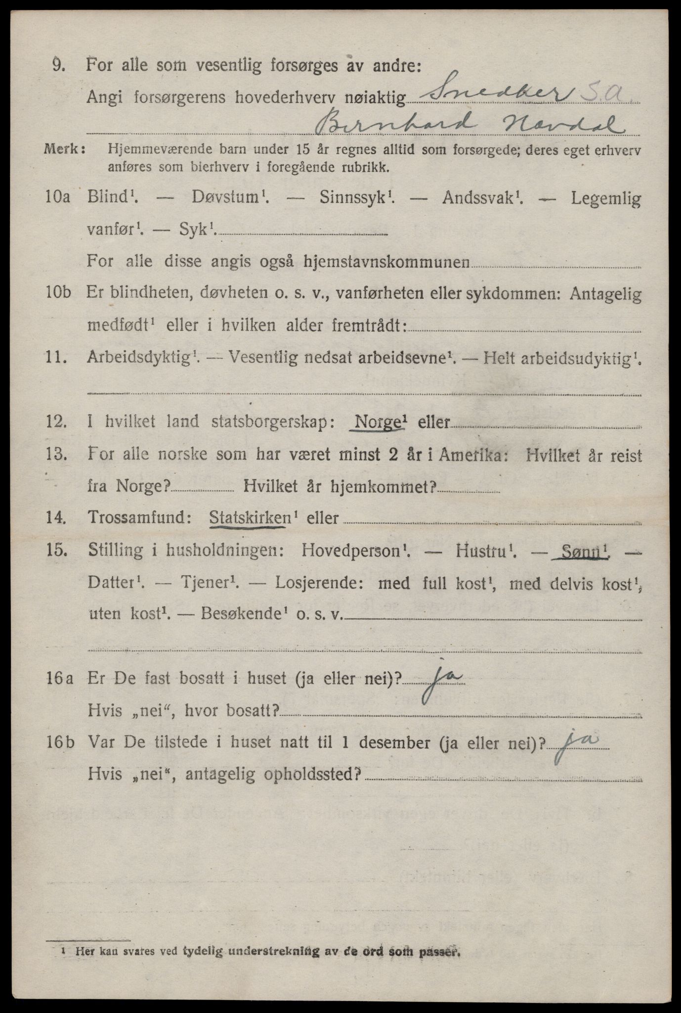 SAST, 1920 census for Stangaland, 1920, p. 2800