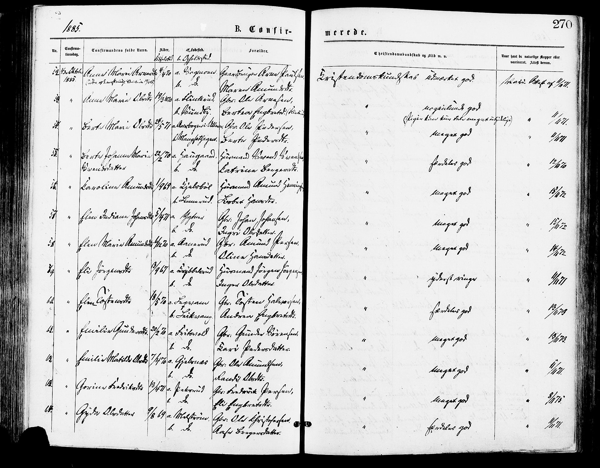 Sør-Odal prestekontor, SAH/PREST-030/H/Ha/Haa/L0005: Parish register (official) no. 5, 1876-1885, p. 270