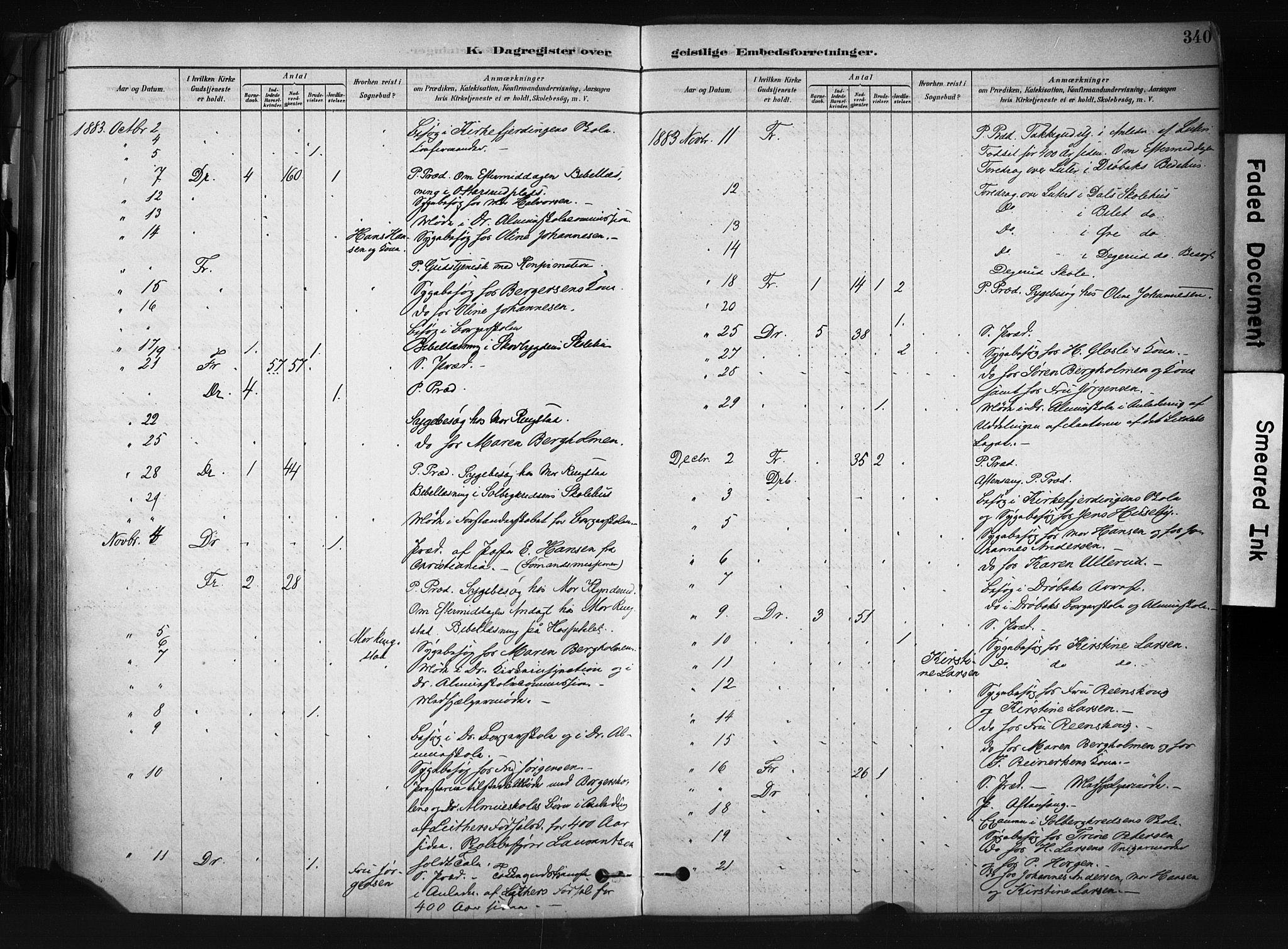 Drøbak prestekontor Kirkebøker, AV/SAO-A-10142a/F/Fb/L0001: Parish register (official) no. II 1, 1878-1891, p. 340