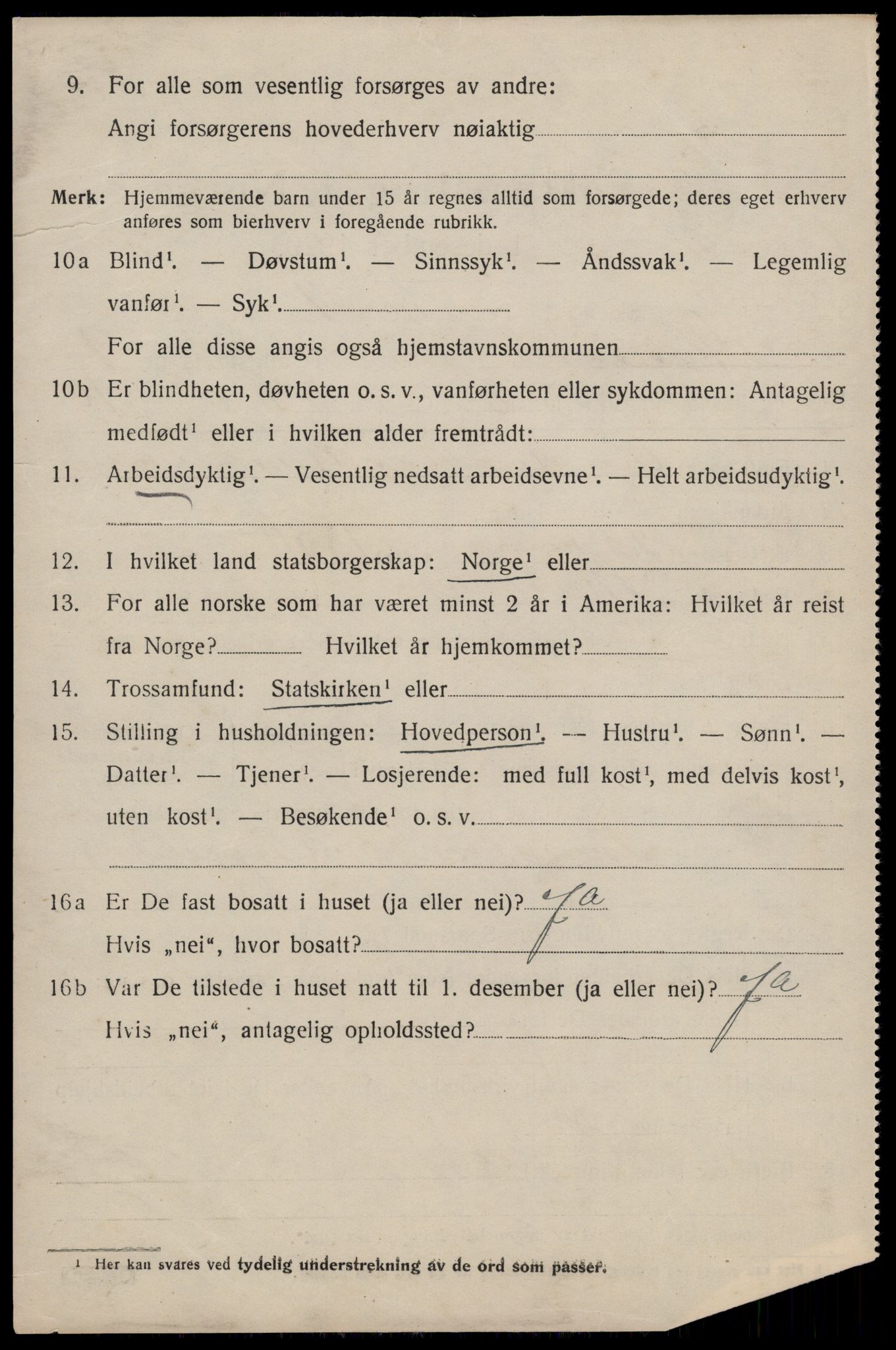 SAST, 1920 census for Skudenes, 1920, p. 1163