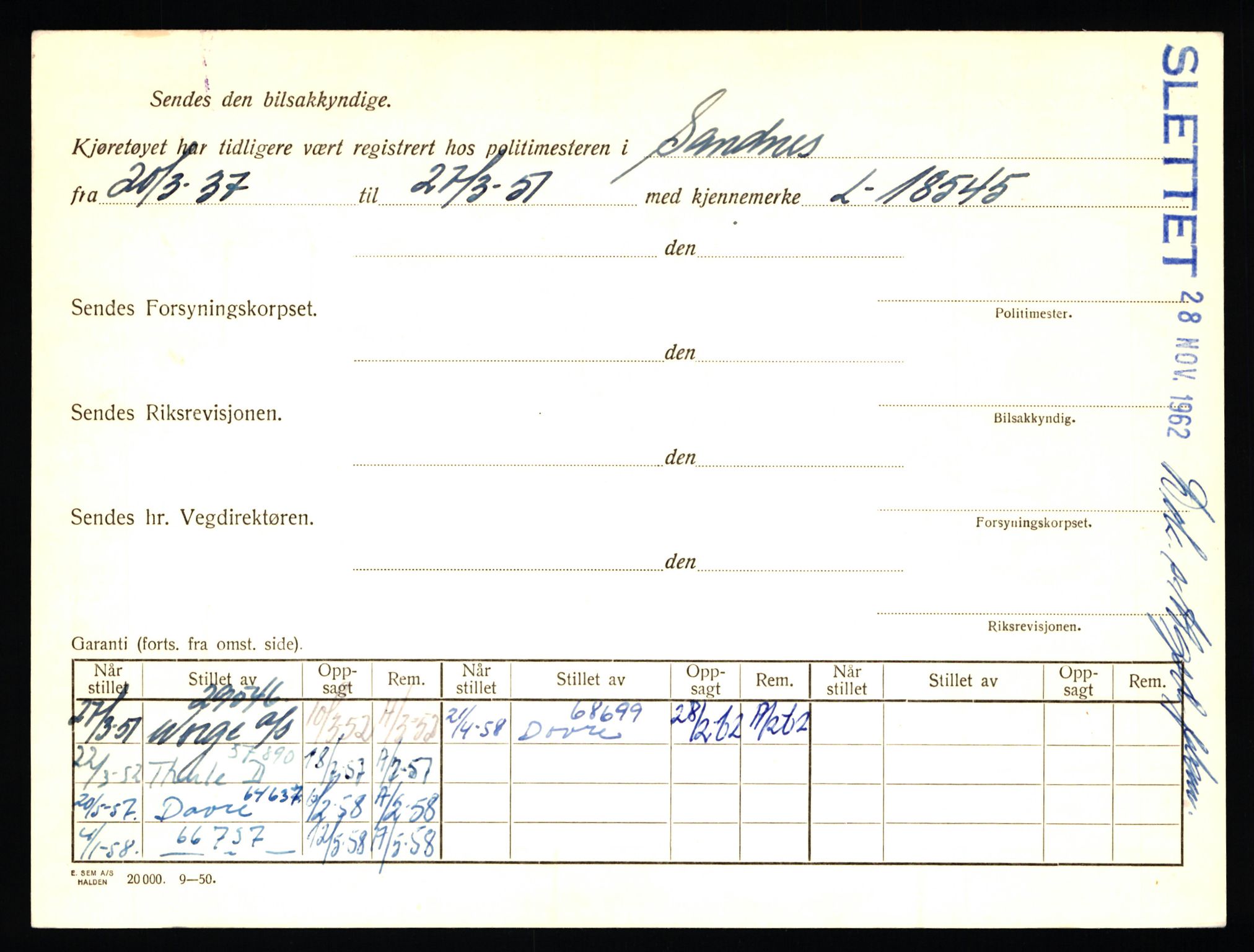 Stavanger trafikkstasjon, AV/SAST-A-101942/0/F/L0027: L-14600 - L-15149, 1930-1971, p. 562