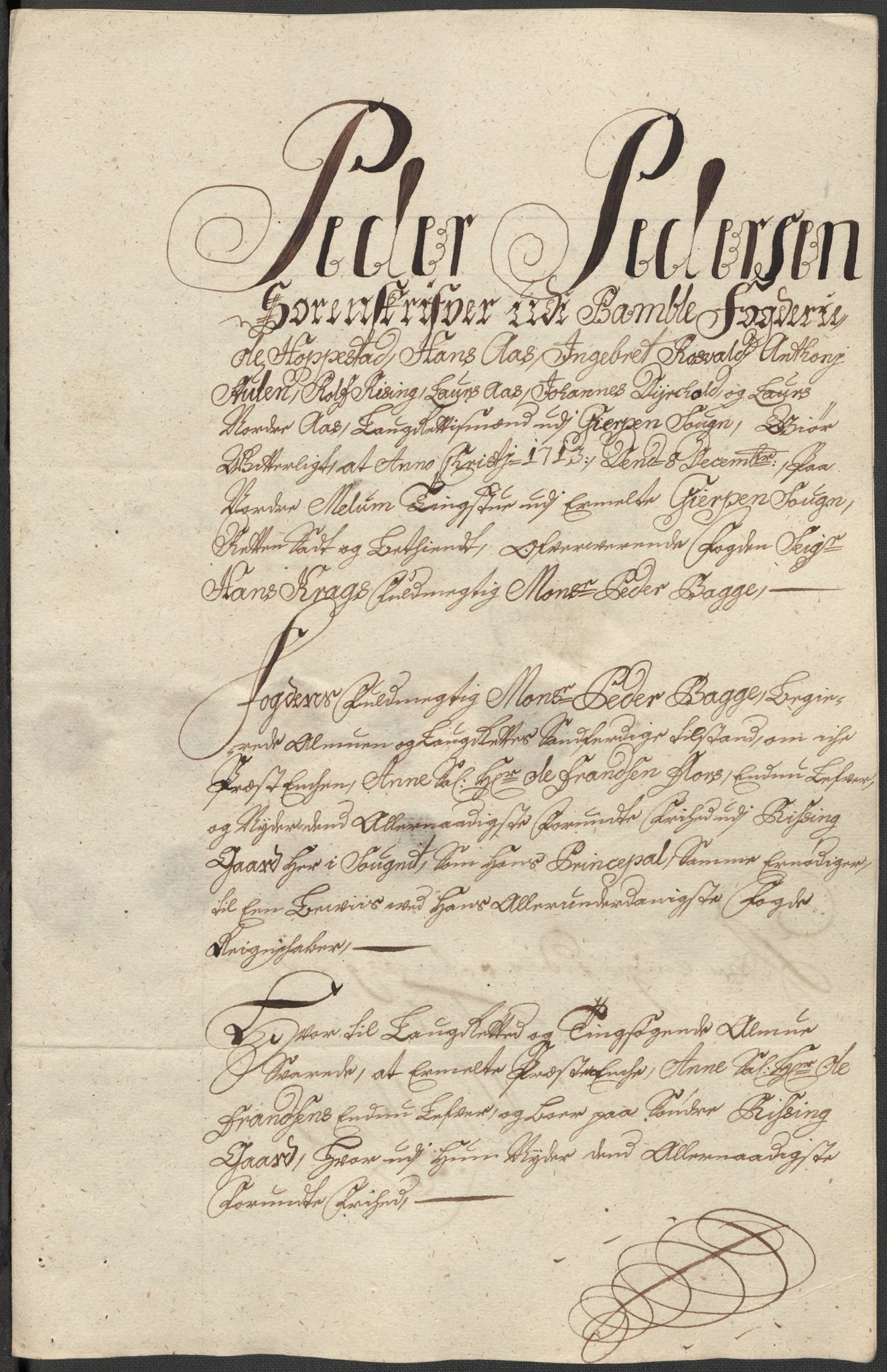 Rentekammeret inntil 1814, Reviderte regnskaper, Fogderegnskap, RA/EA-4092/R36/L2125: Fogderegnskap Øvre og Nedre Telemark og Bamble, 1713, p. 164