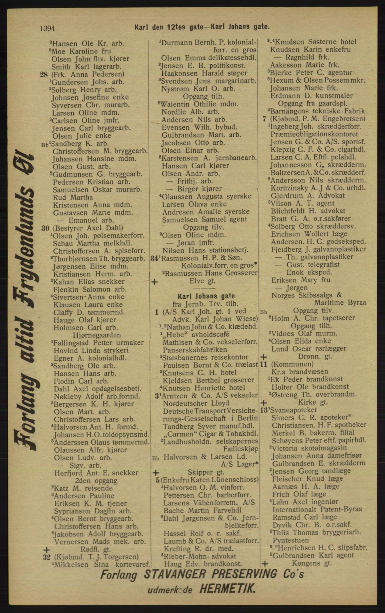 Kristiania/Oslo adressebok, PUBL/-, 1913, p. 1350