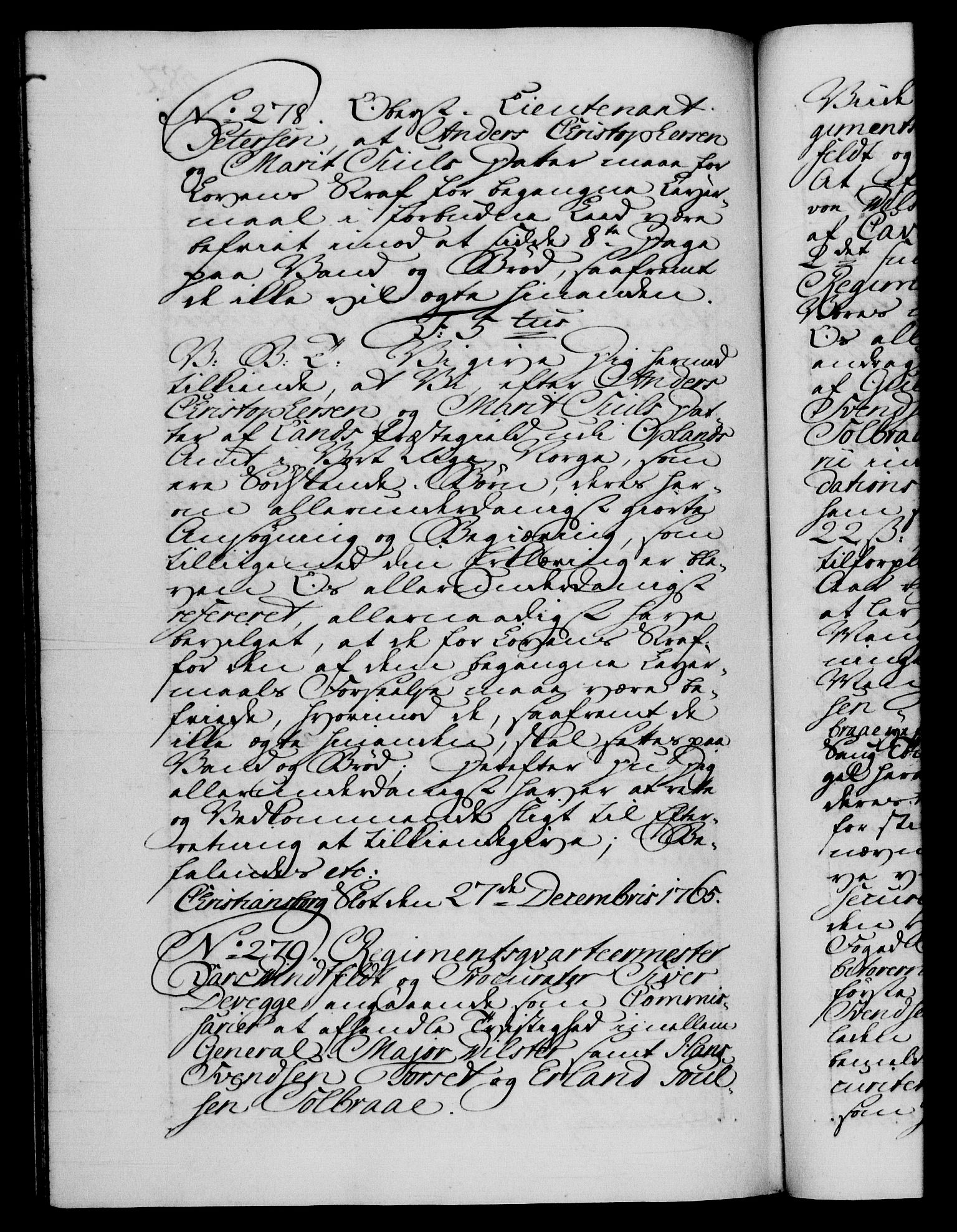 Danske Kanselli 1572-1799, AV/RA-EA-3023/F/Fc/Fca/Fcab/L0037: Norske tegnelser, 1762-1766, p. 582b