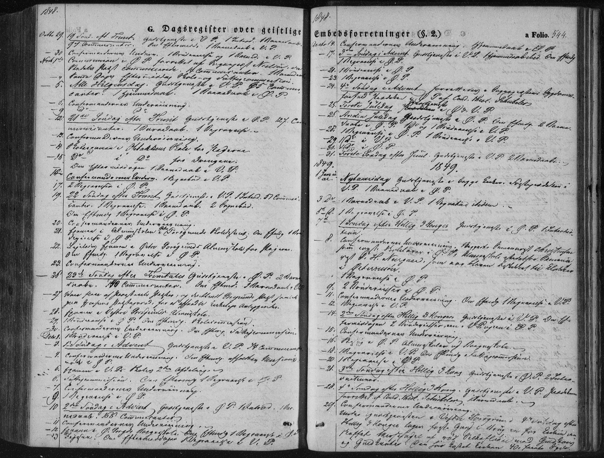 Porsgrunn kirkebøker , SAKO/A-104/F/Fa/L0006: Parish register (official) no. 6, 1841-1857, p. 544