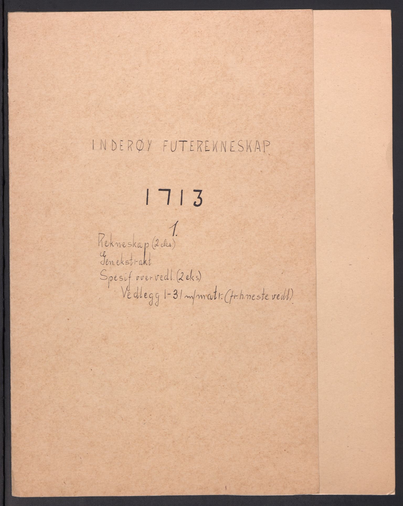Rentekammeret inntil 1814, Reviderte regnskaper, Fogderegnskap, RA/EA-4092/R63/L4321: Fogderegnskap Inderøy, 1713, p. 2