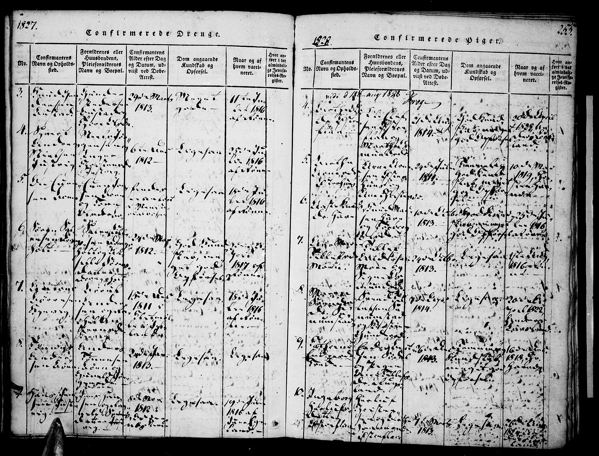 Tveit sokneprestkontor, AV/SAK-1111-0043/F/Fa/L0002: Parish register (official) no. A 2, 1820-1830, p. 255