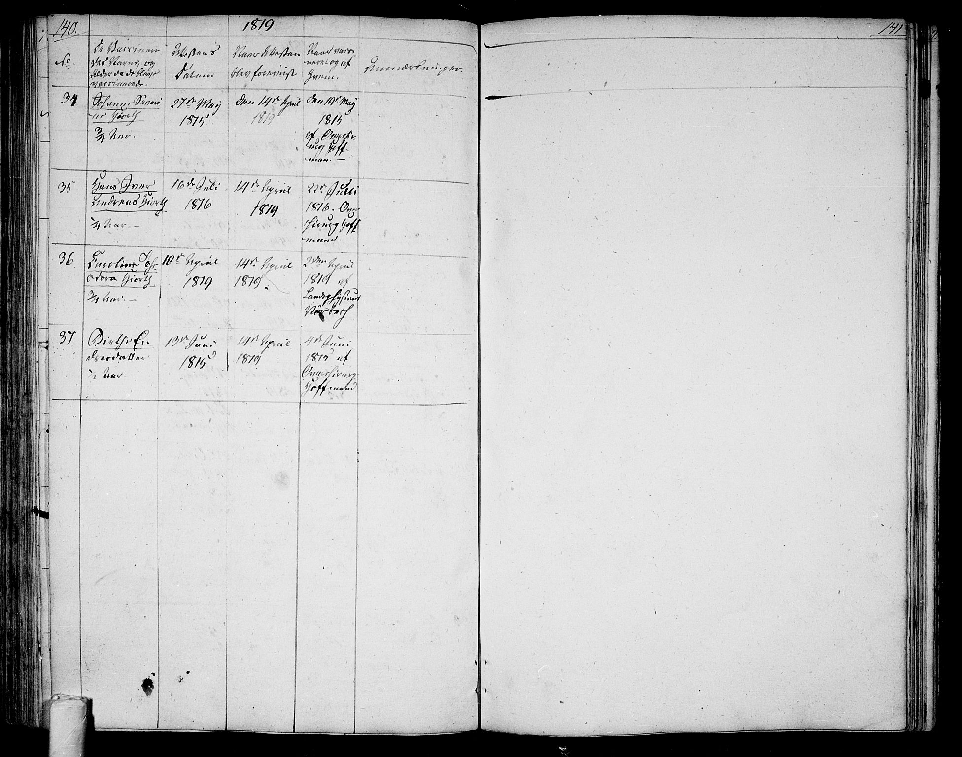 Tønsberg kirkebøker, AV/SAKO-A-330/F/Fa/L0003: Parish register (official) no. I 3, 1797-1814, p. 140-141