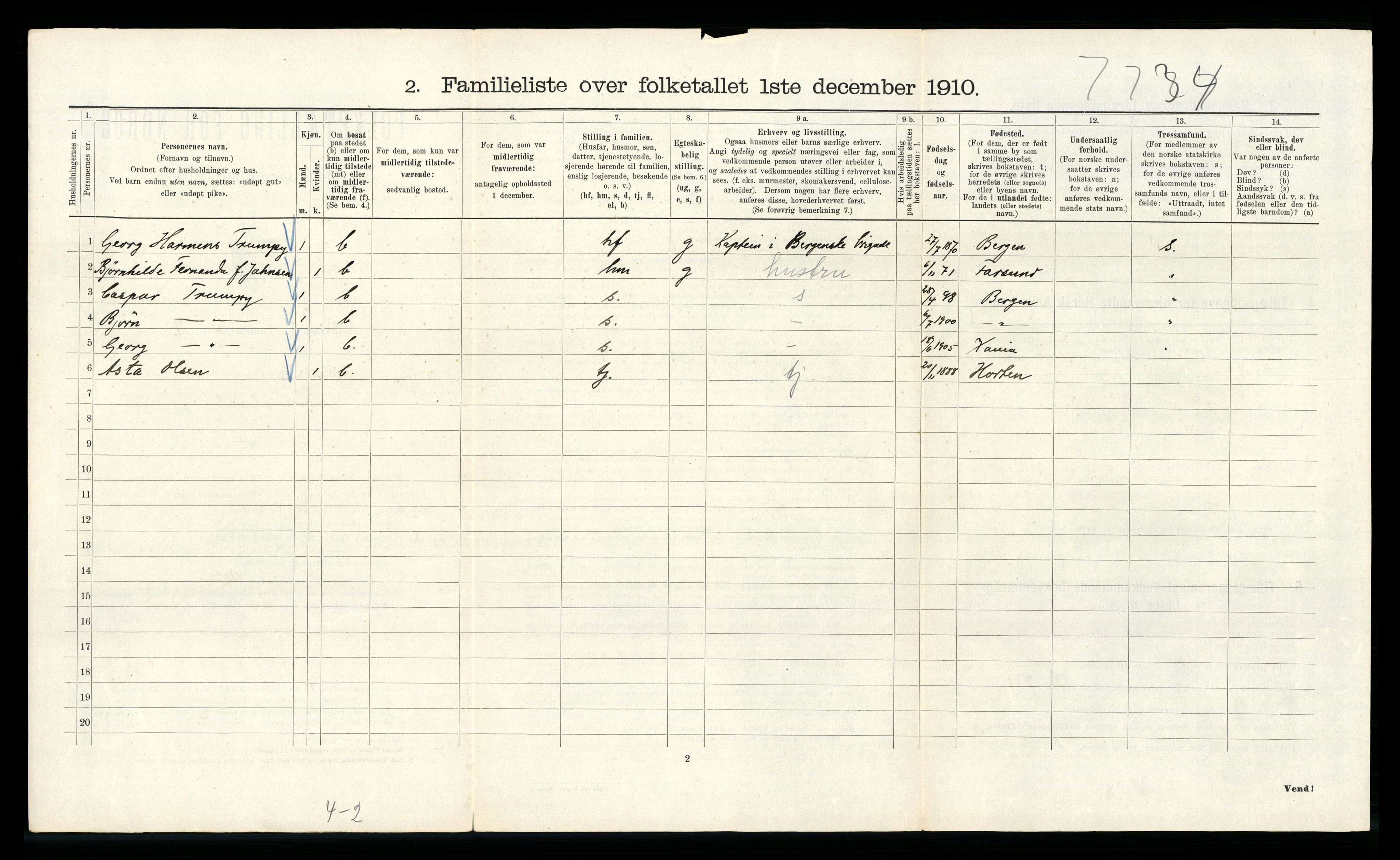 RA, 1910 census for Kristiania, 1910, p. 57242