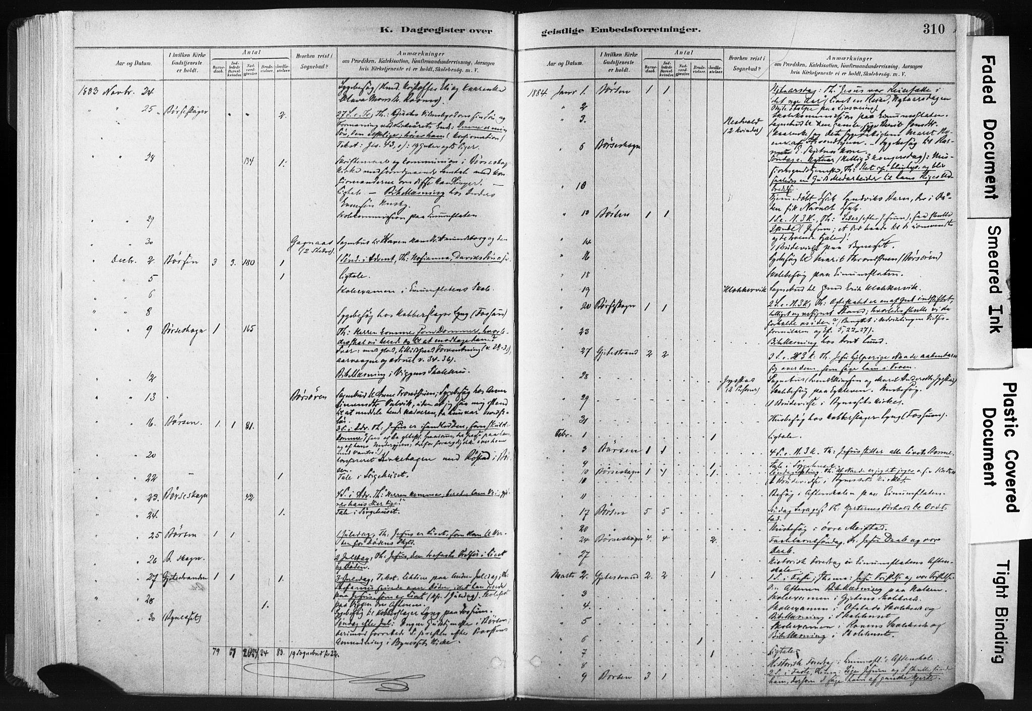 Ministerialprotokoller, klokkerbøker og fødselsregistre - Sør-Trøndelag, SAT/A-1456/665/L0773: Parish register (official) no. 665A08, 1879-1905, p. 310