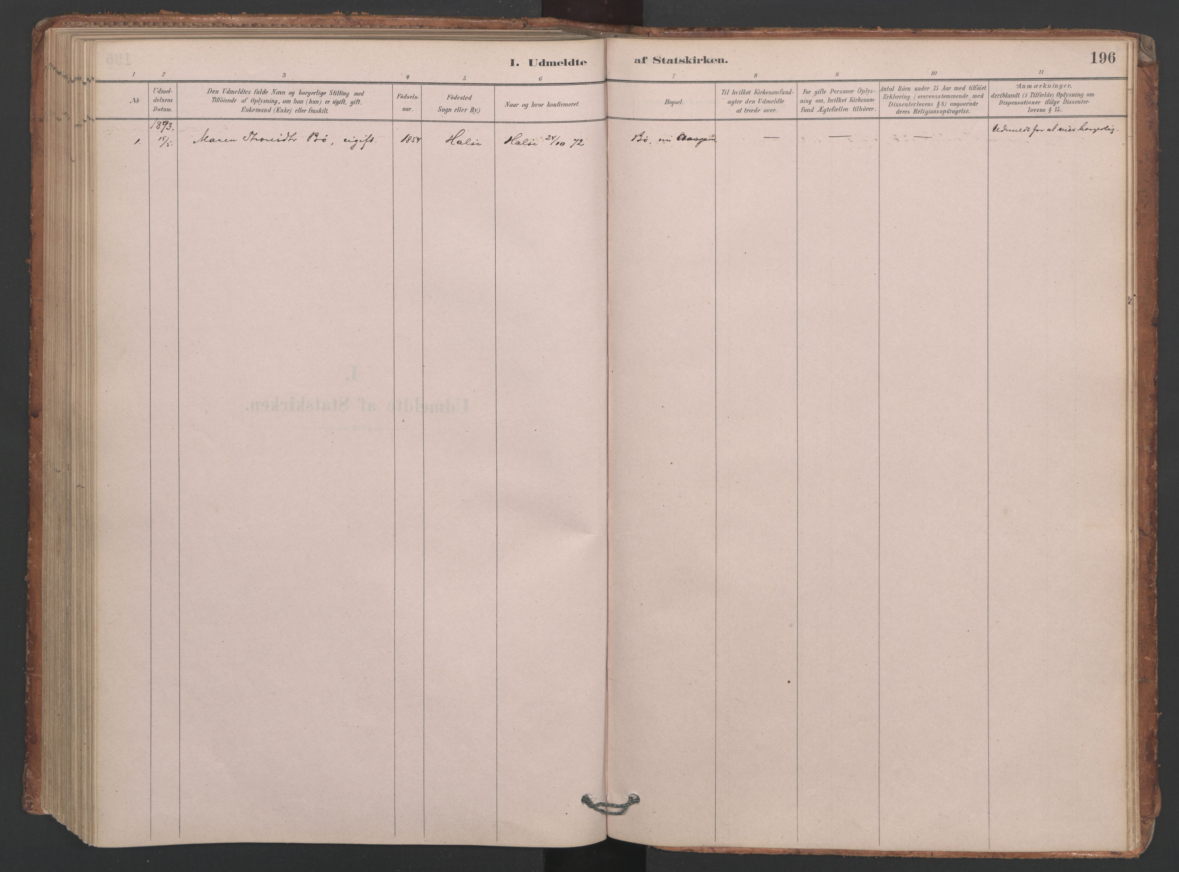 Ministerialprotokoller, klokkerbøker og fødselsregistre - Møre og Romsdal, AV/SAT-A-1454/594/L1036: Parish register (official) no. 594A02 (?), 1879-1910, p. 196