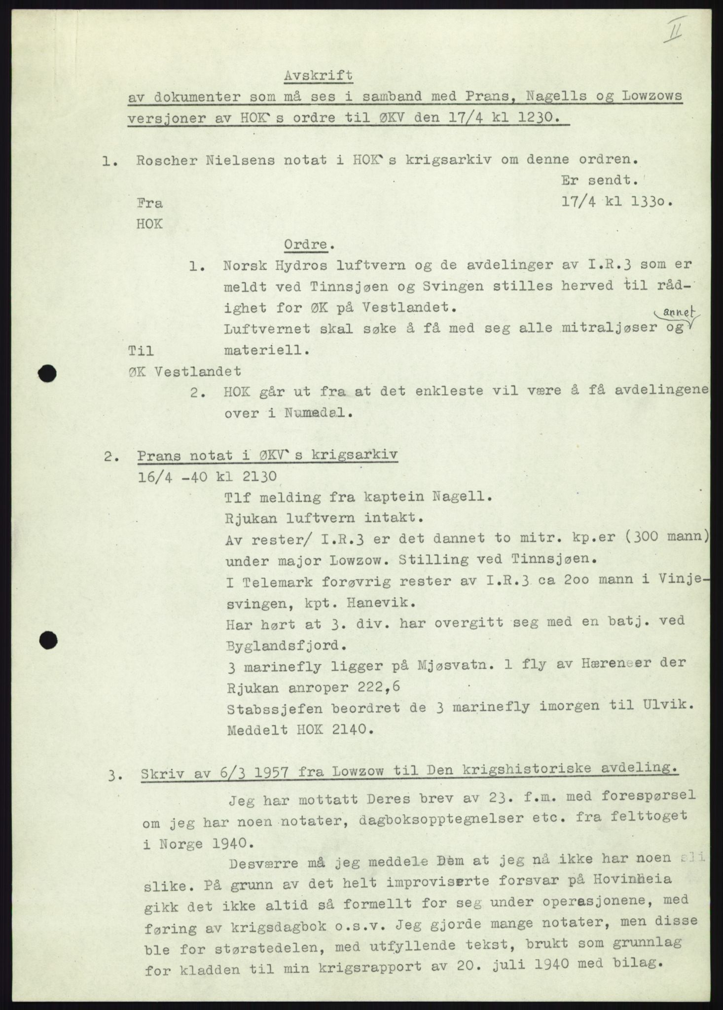 Forsvaret, Forsvarets krigshistoriske avdeling, AV/RA-RAFA-2017/Y/Yb/L0056: II-C-11-136-139  -  1. Divisjon, 1940-1957, p. 411