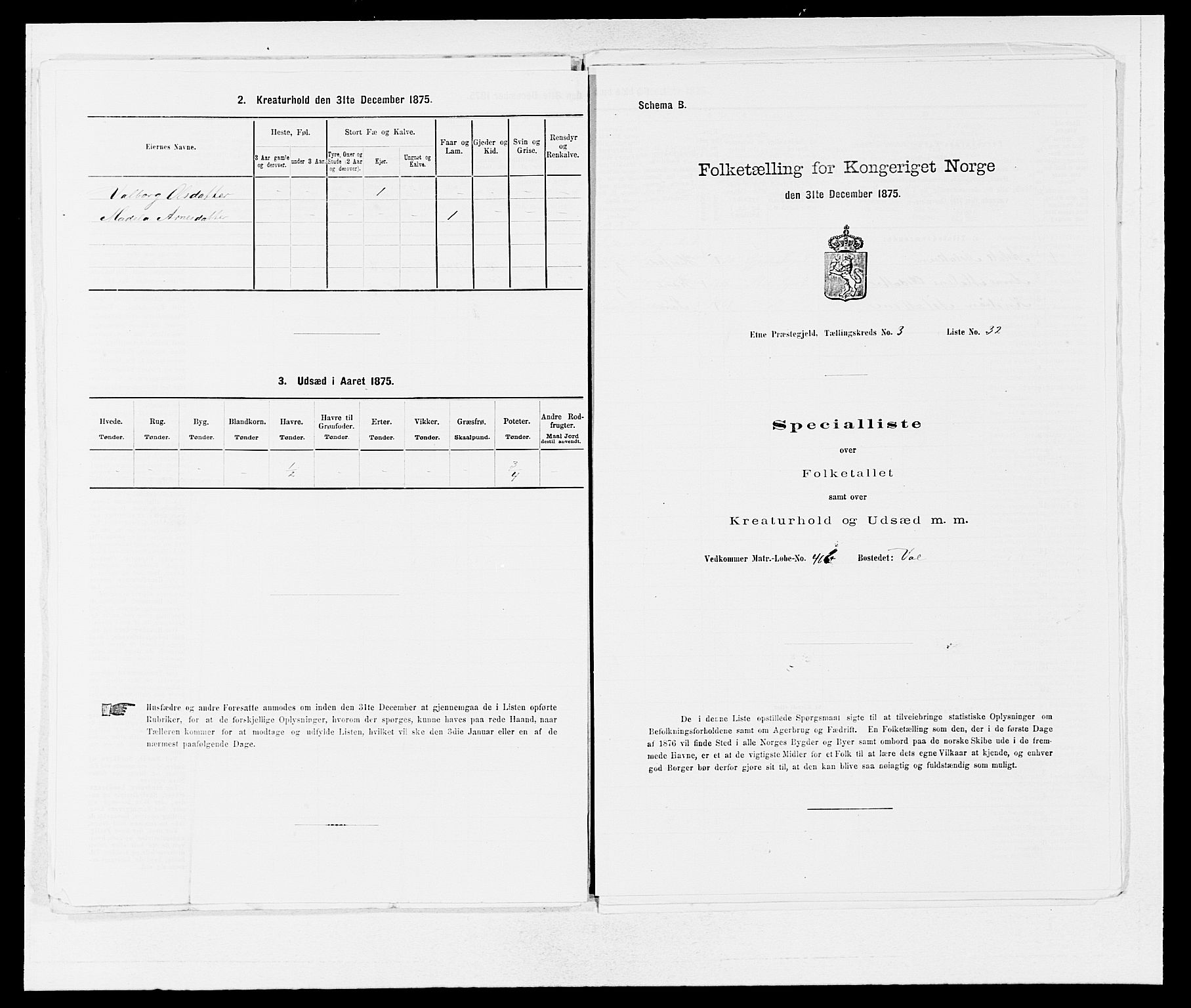 SAB, 1875 census for 1211P Etne, 1875, p. 261