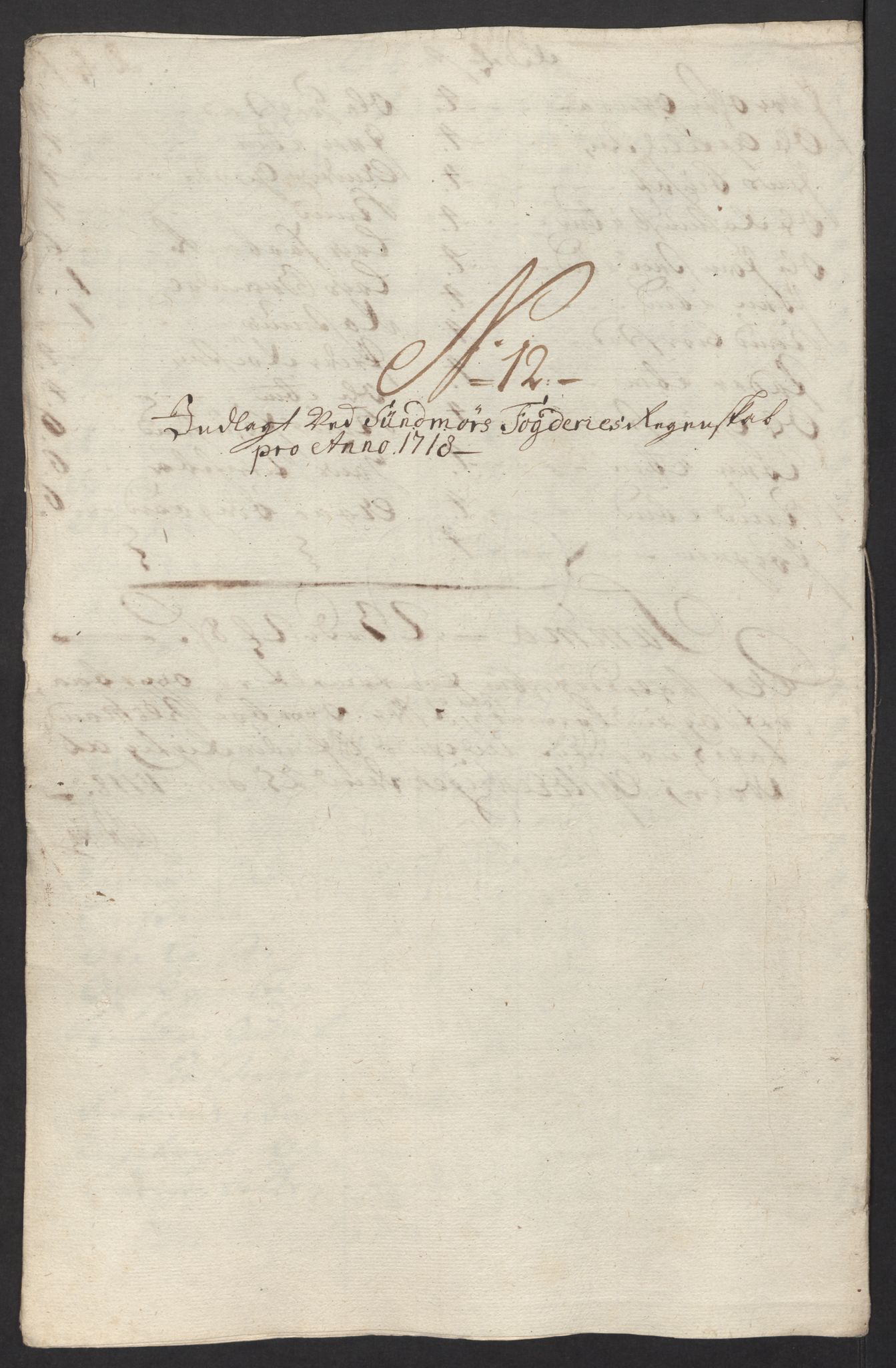 Rentekammeret inntil 1814, Reviderte regnskaper, Fogderegnskap, AV/RA-EA-4092/R54/L3570: Fogderegnskap Sunnmøre, 1718, p. 122