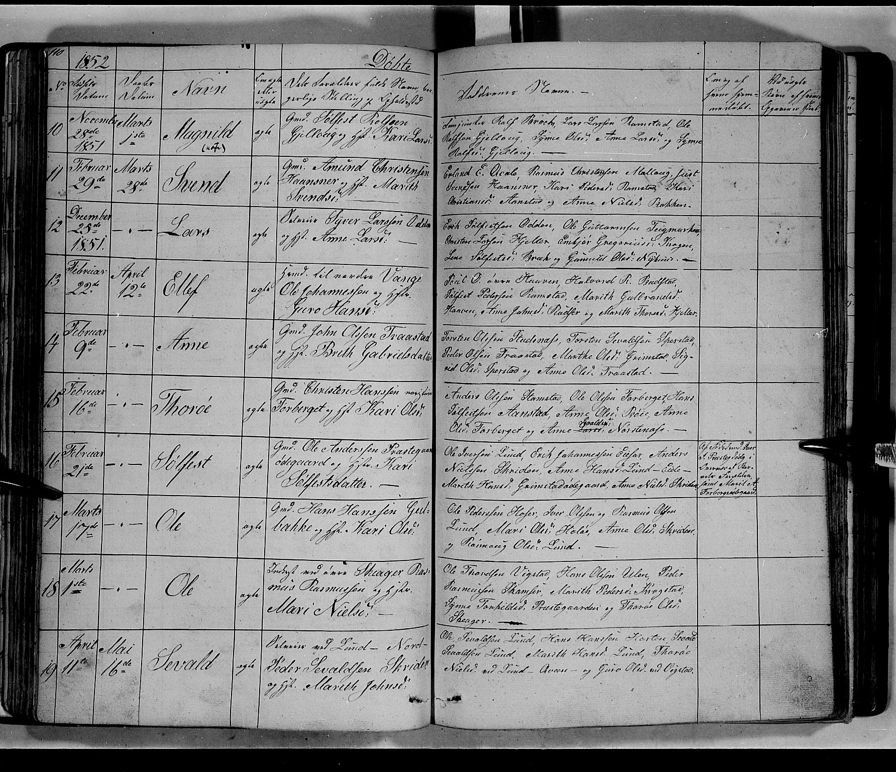 Lom prestekontor, SAH/PREST-070/L/L0004: Parish register (copy) no. 4, 1845-1864, p. 110-111