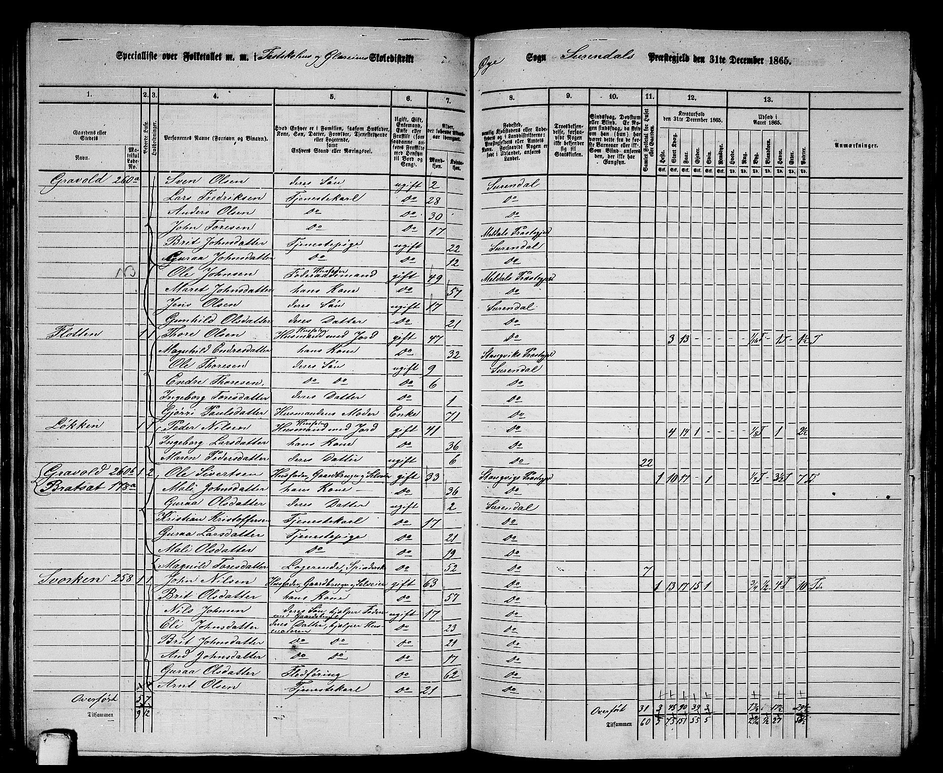 RA, 1865 census for Surnadal, 1865, p. 131