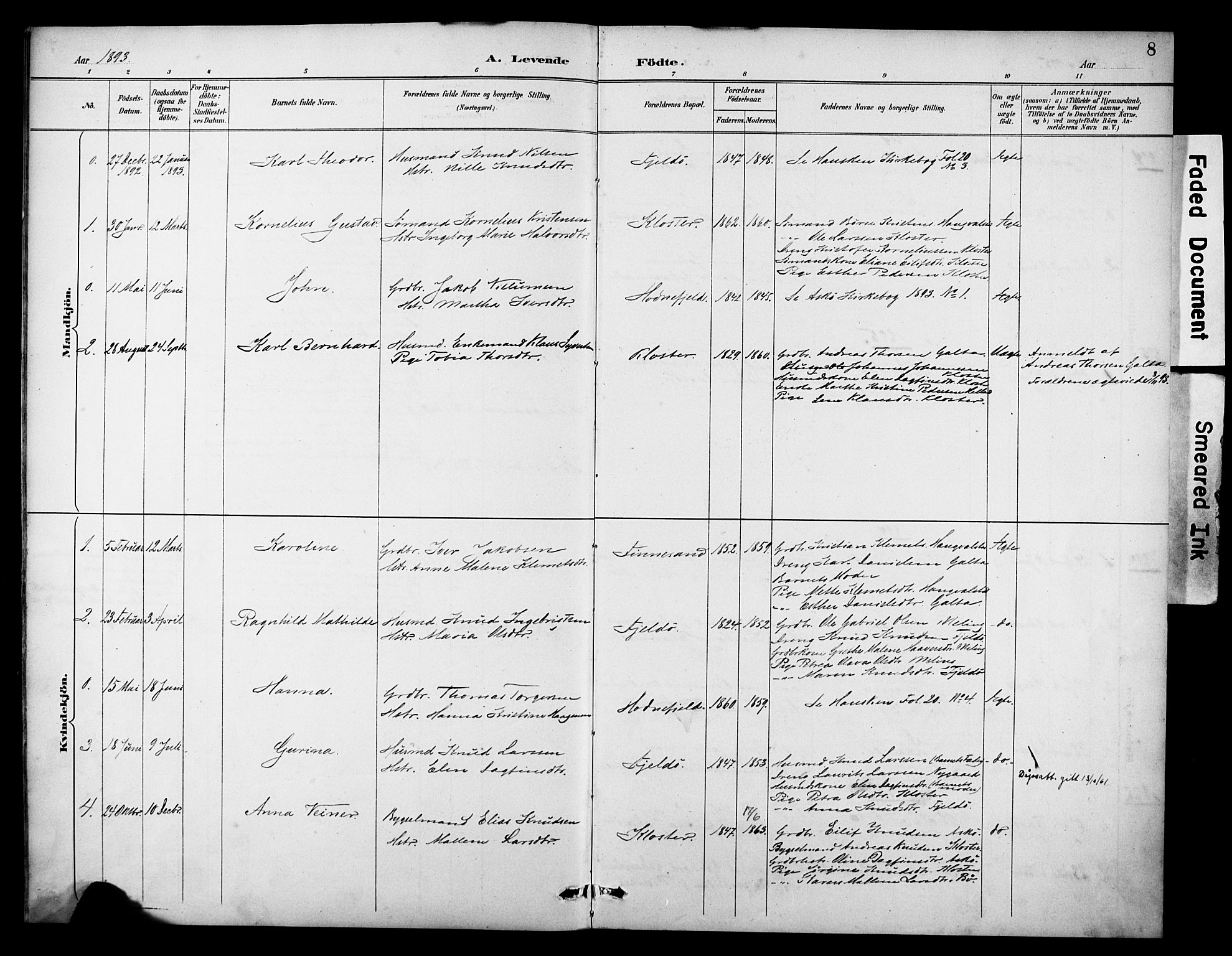Rennesøy sokneprestkontor, SAST/A -101827/H/Ha/Haa/L0014: Parish register (official) no. A 14, 1890-1908, p. 8