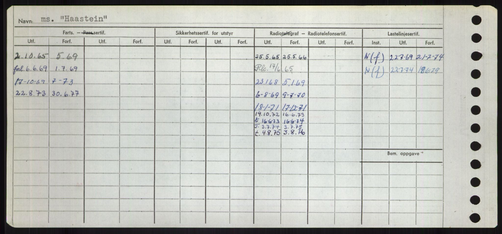 Sjøfartsdirektoratet med forløpere, Skipsmålingen, RA/S-1627/H/Hd/L0017: Fartøy, Holi-Hå, p. 572