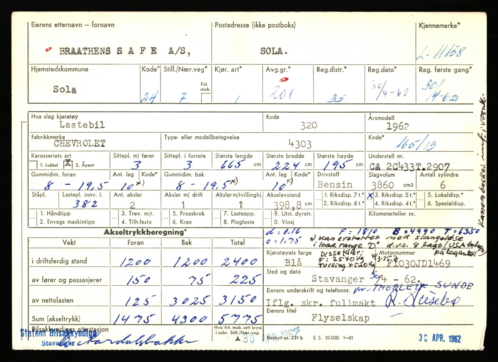 Stavanger trafikkstasjon, AV/SAST-A-101942/0/F/L0020: L-11000 - L-11499, 1930-1971, p. 721