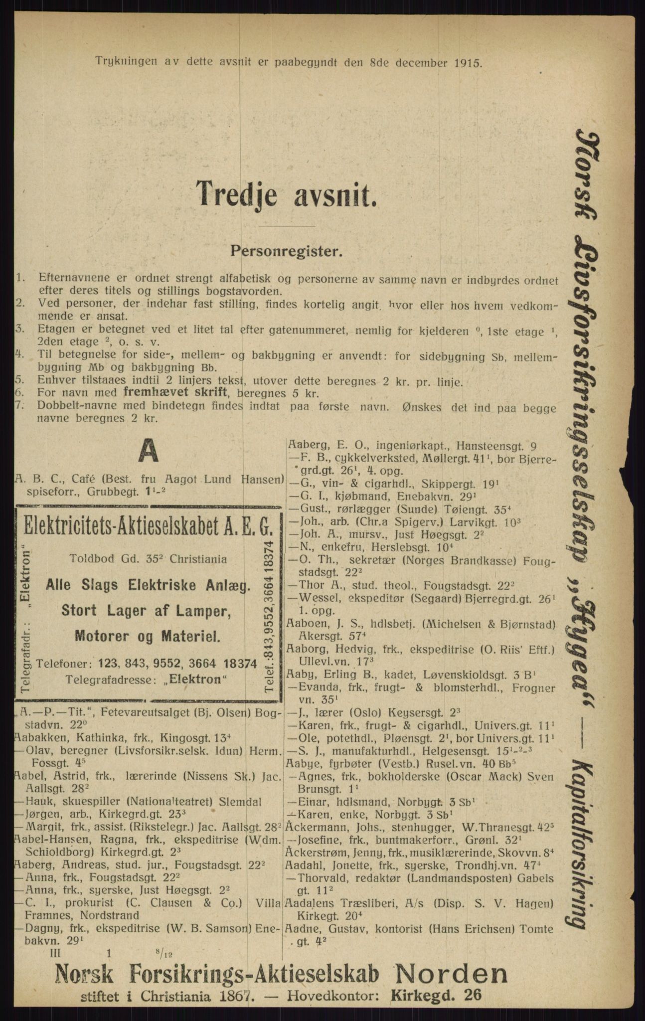 Kristiania/Oslo adressebok, PUBL/-, 1916, p. 211