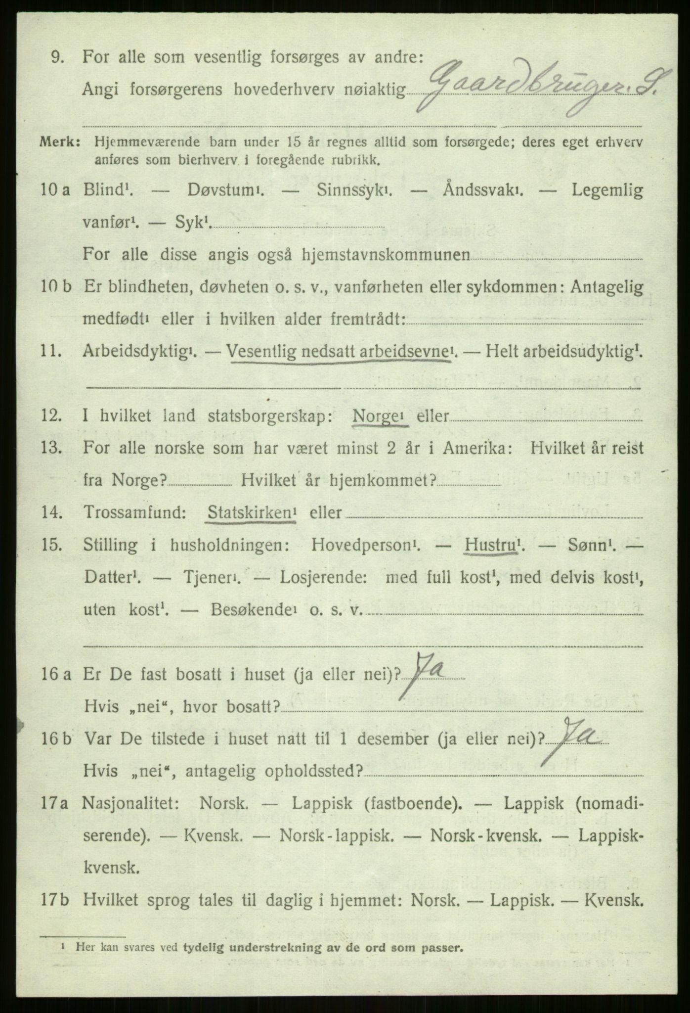 SATØ, 1920 census for Sørreisa, 1920, p. 4593