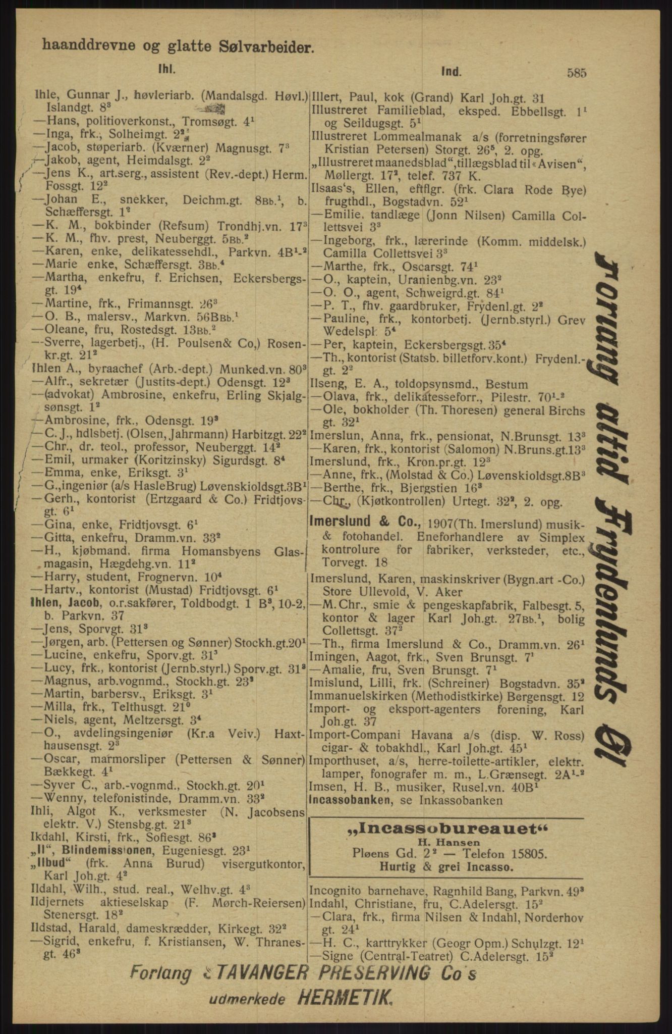 Kristiania/Oslo adressebok, PUBL/-, 1913, p. 597